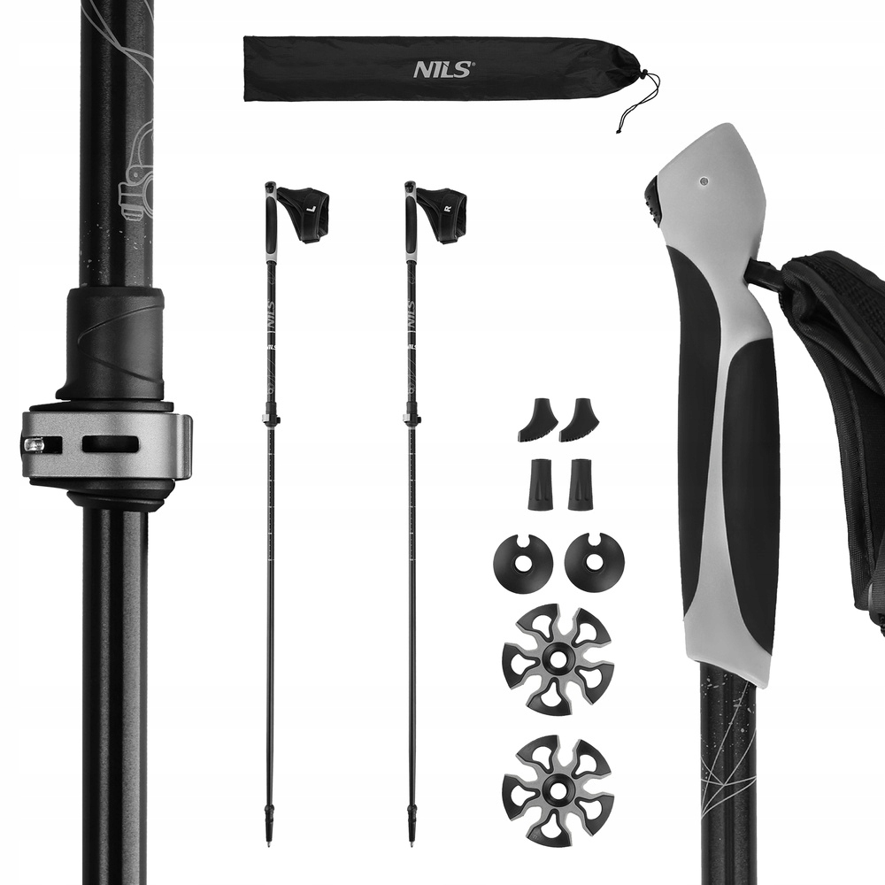 Turistické trekové hole pro chůzi Nordic Walking, nastavitelné