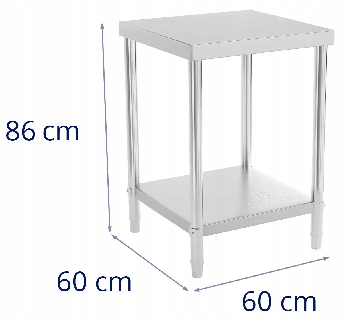 Stół roboczy ze stali nierdzewn 60x60 Royal Catering RCAT-60/60-NW 10011351
