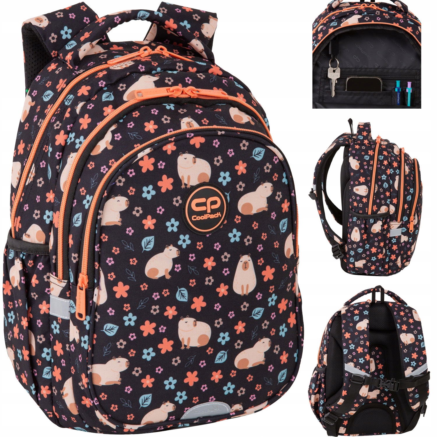 PLECAK COOLPACK SZKOLNY KLASA 13 DLA DZIEWCZYNKI CAPYBARA KAPIBARA CP