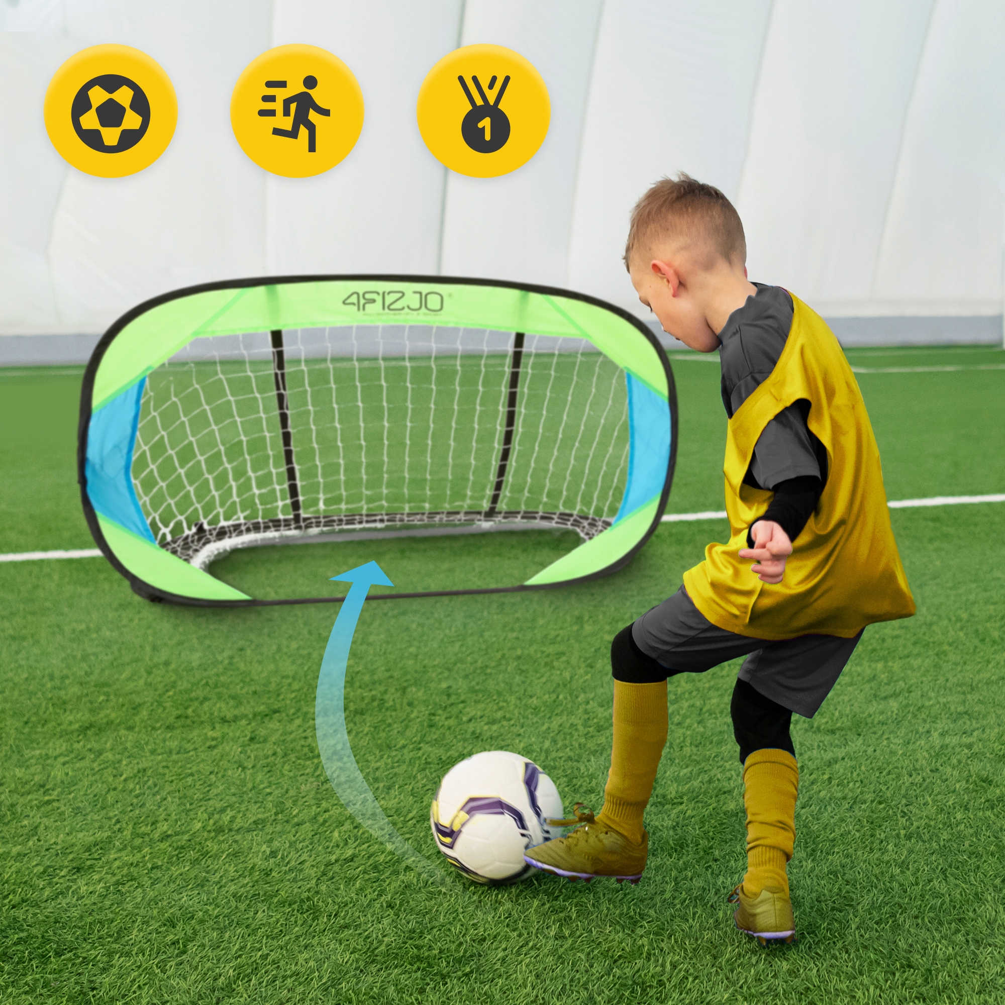 ZESTAW BRAMEK PIŁKARSKICH SAMOROZKŁADAJĄCYCH POP-UP DO PIŁKI NOŻNEJ 2 SZT. Model Pop Up GOAL 2szt.