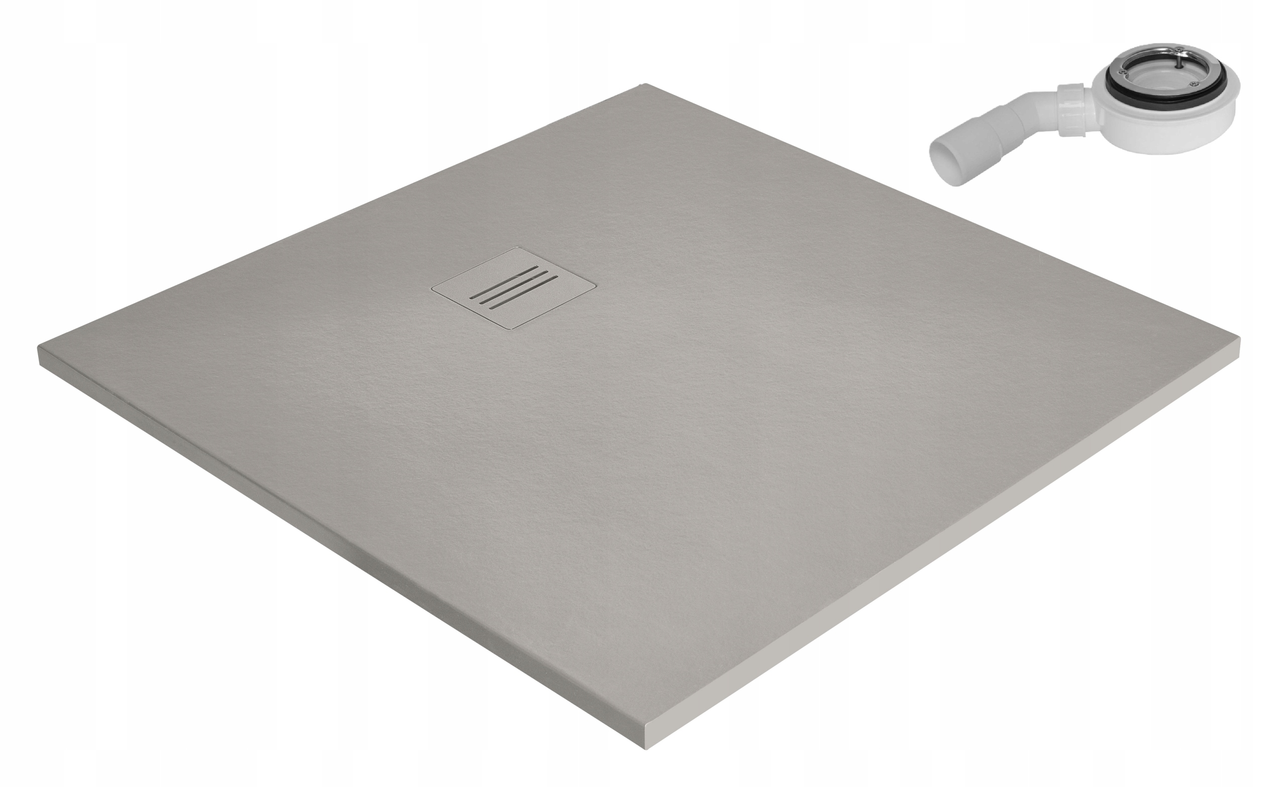 Radaway sprchová vanička z konglomerátu Kyntos C cemento 80x80 cm se sifonem