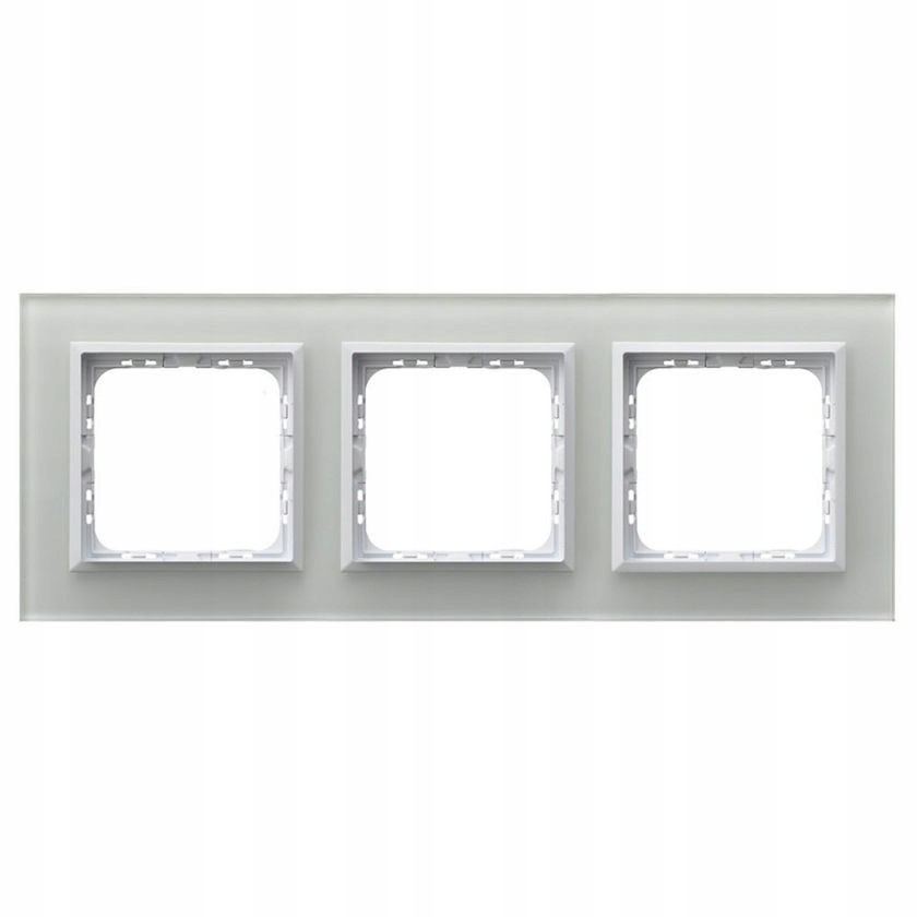 RAMKA POTRÓJNA SZKLANA OSPEL SONATA BIAŁY