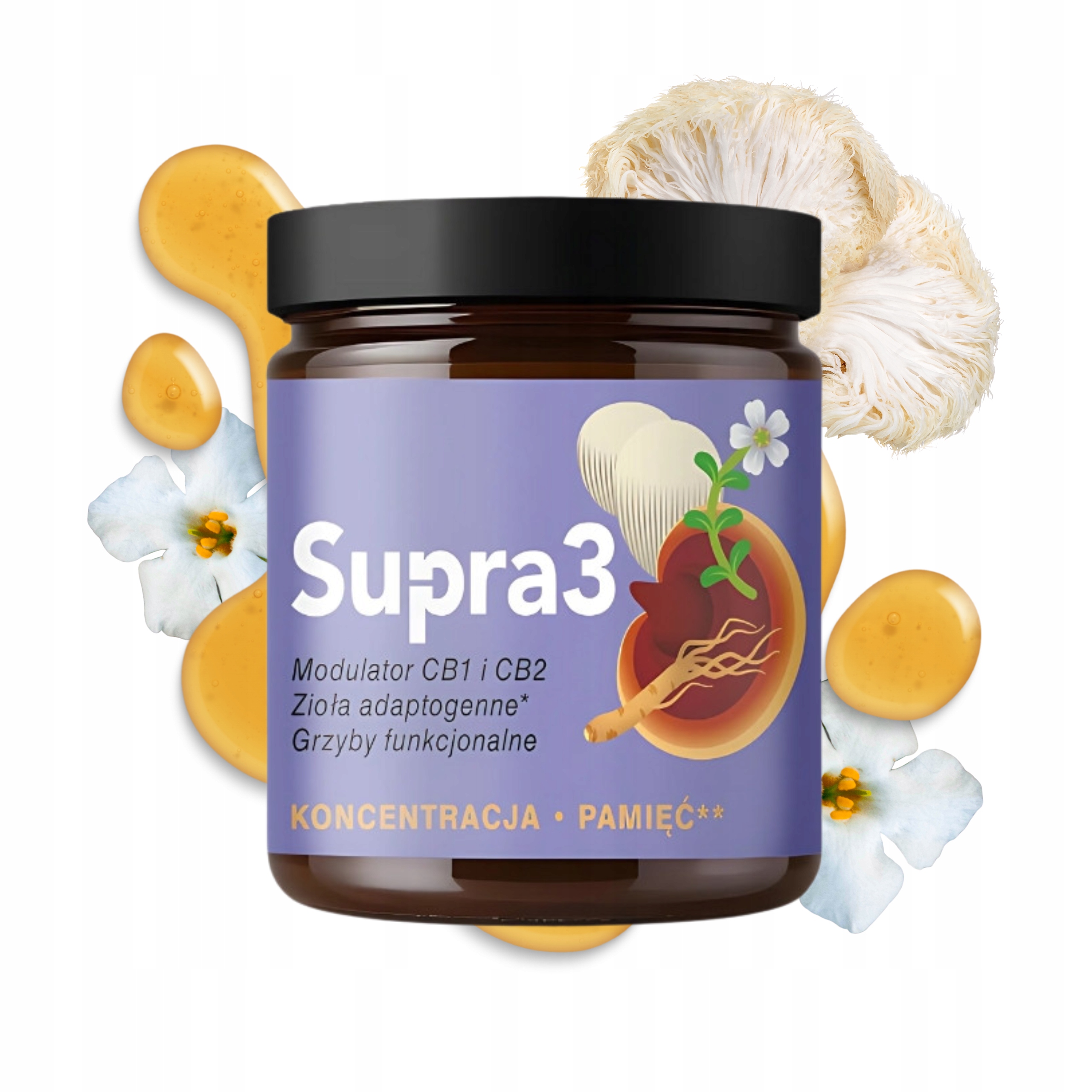 Suplementy Diety ZIOŁA Adaptogenne GRZYBY Funkcjonalne KONCETRACJA 35g