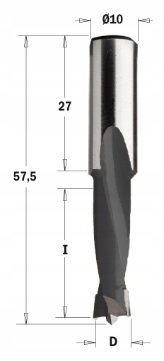 

Cmt 310.050.11 Wiertło Np Hw D=5 I=27 L=57,5 S=10