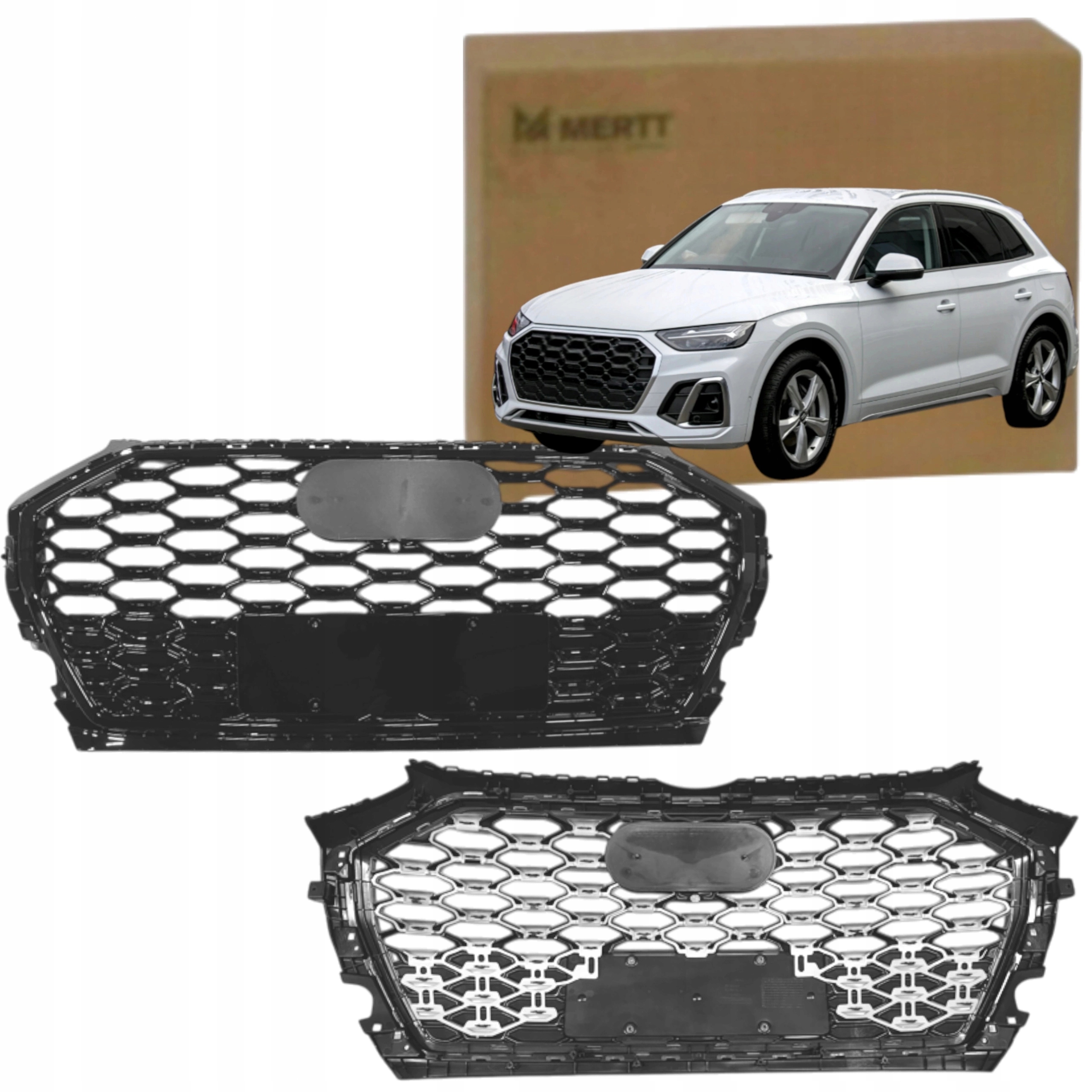 Atrapa Chladiče Grill Black Černá Audi Q5 80A 2020+ LCI Lift