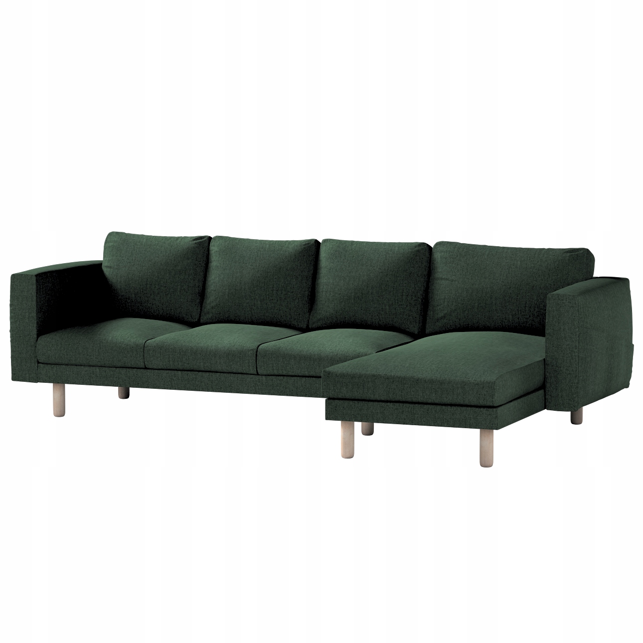 Dekoria potah na pohovku Norsborg pro 4 osoby s lenoškou Ikea, zelený