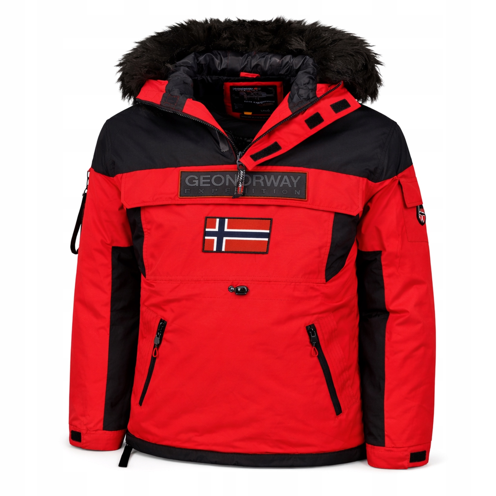Geographical Norway Bruno Kurtka Narciarska Męska Zimowa Ocieplana Kaptur