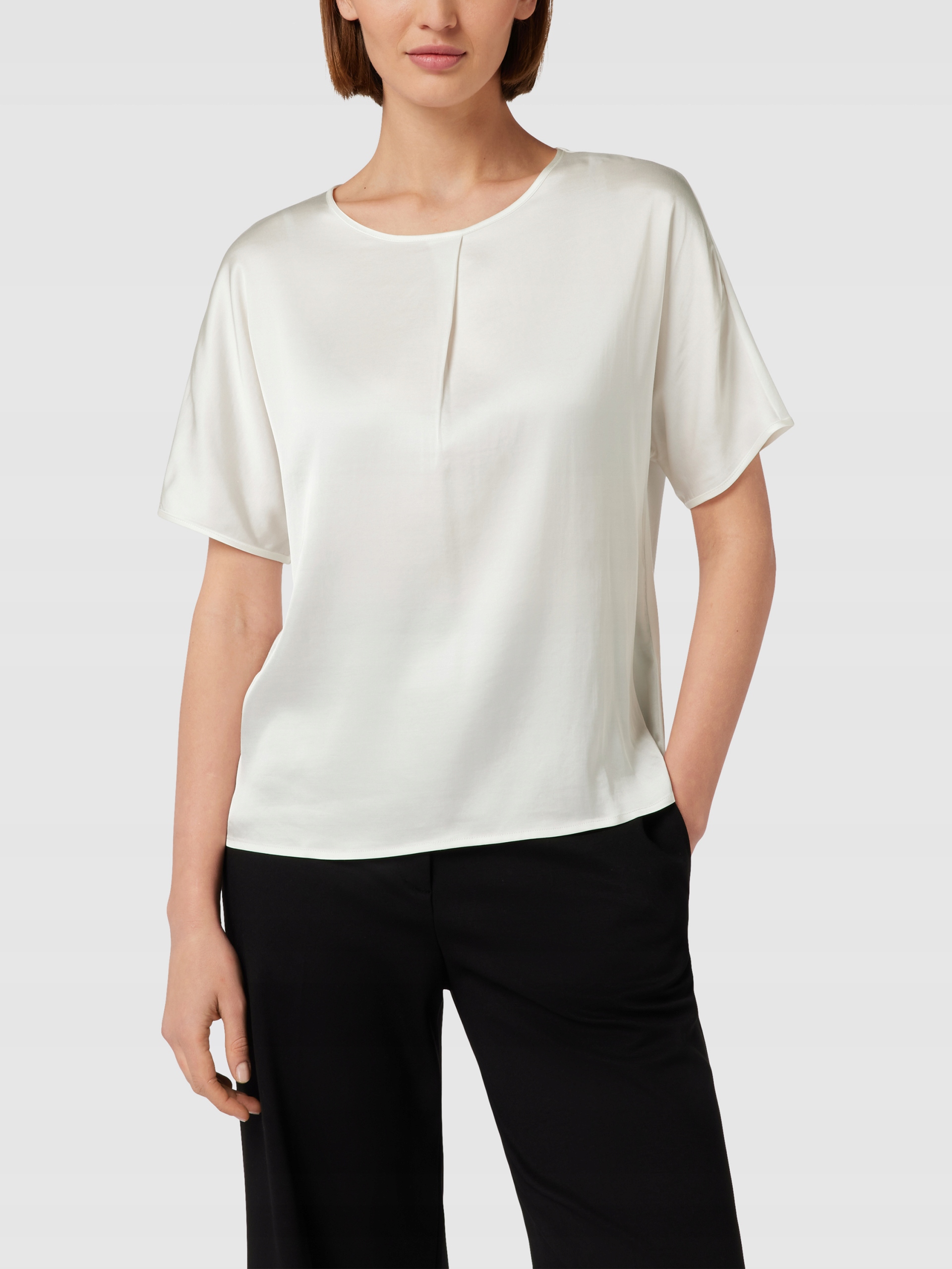 Gerry Weber Dámská Halenka Ecru Jednoduchá S Krátkým Rukávem 44 7AA