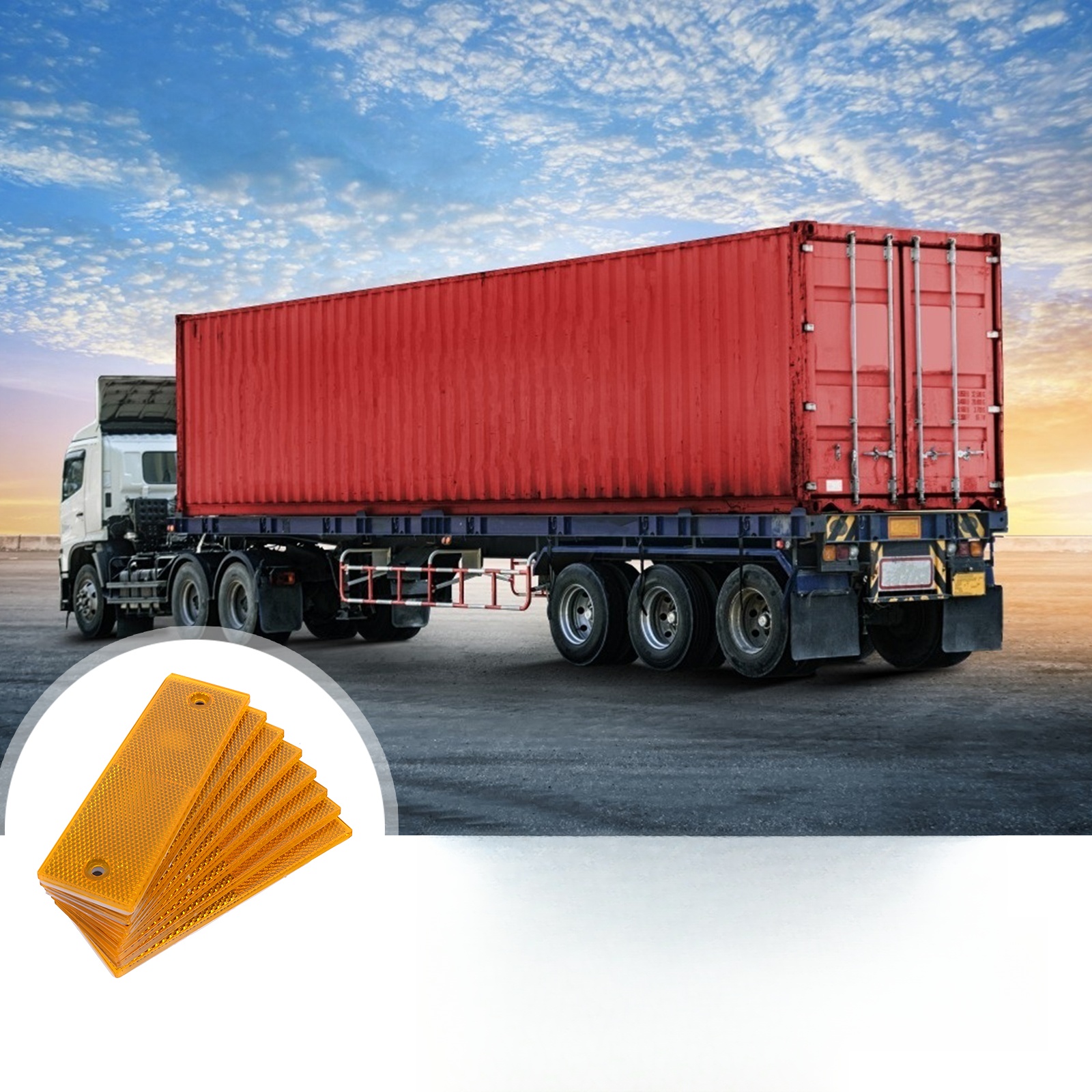 TAŚMA ODBLASKOWA ZNAK SAMOCHODOWY Kolor pomarańczowy