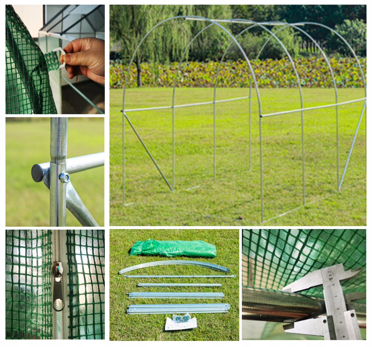 TUNEL FOLIOWY OGRODOWY (FOLIA+STELAŻ) 2x2x2m SZKLARNIA FOLIAK 4m2 Długość 200 cm