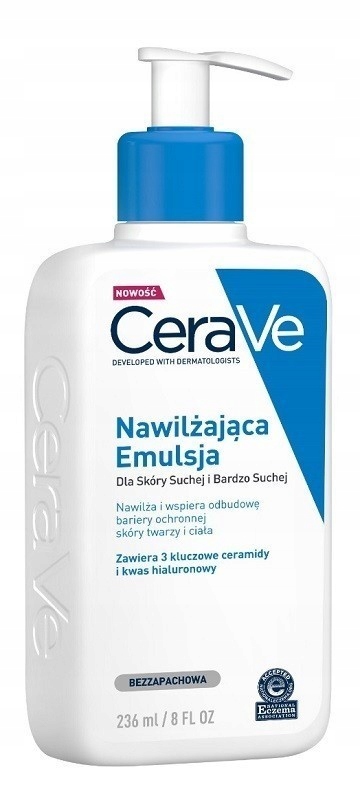 CeraVe nawilżająca emulsja do skóry suchej 236ml+ próbki