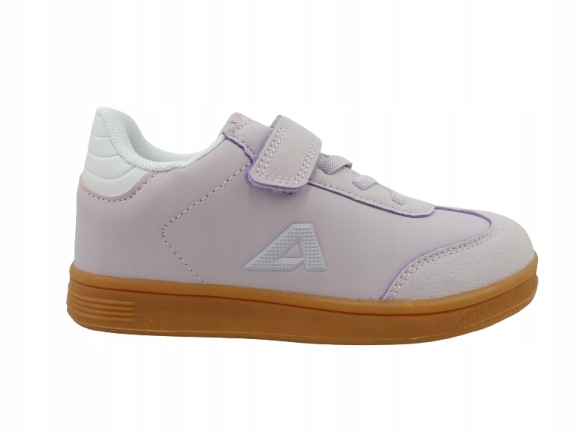 ES175 Dziewczęce Buty Sportowe Liliowe Sneakersy na rzepy wkł. skóra 34