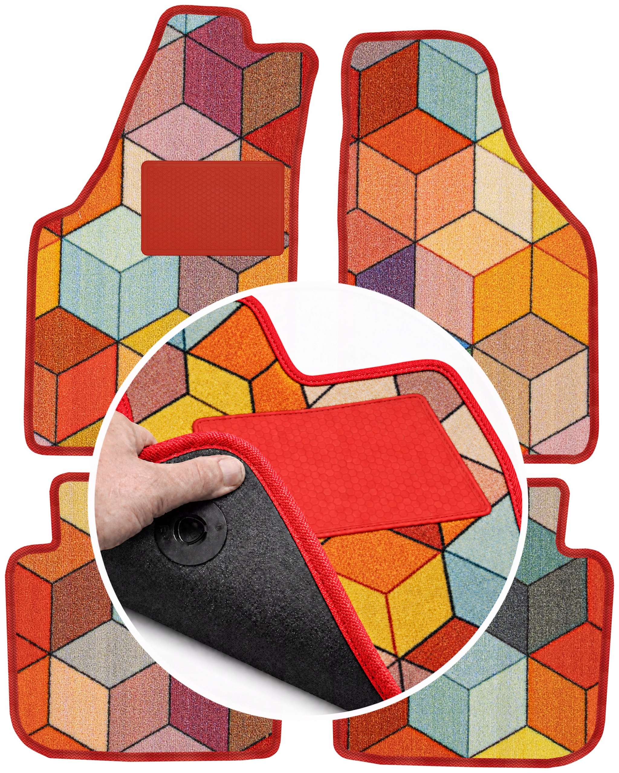 Fiat Idea Minivan 2004-2012 Voděodolné koberce Yin&Yang Hexagon