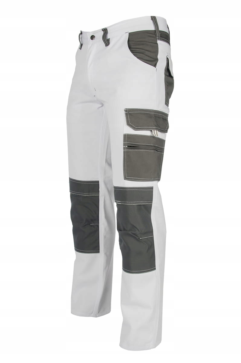 SPODNIE ROBOCZE MALARSKIE DO PASA BIAŁE BRANNCO r. M/50 Model 45623463