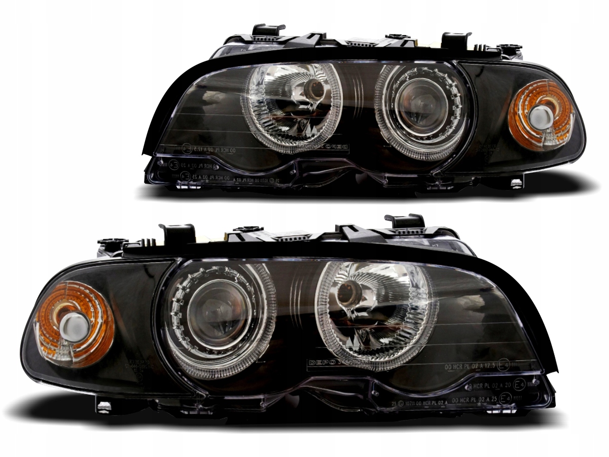 LAMPY BMW E46 COUPE CABRIO 99-03R RINGI DEPO BLACK Numer katalogowy części LPBM34