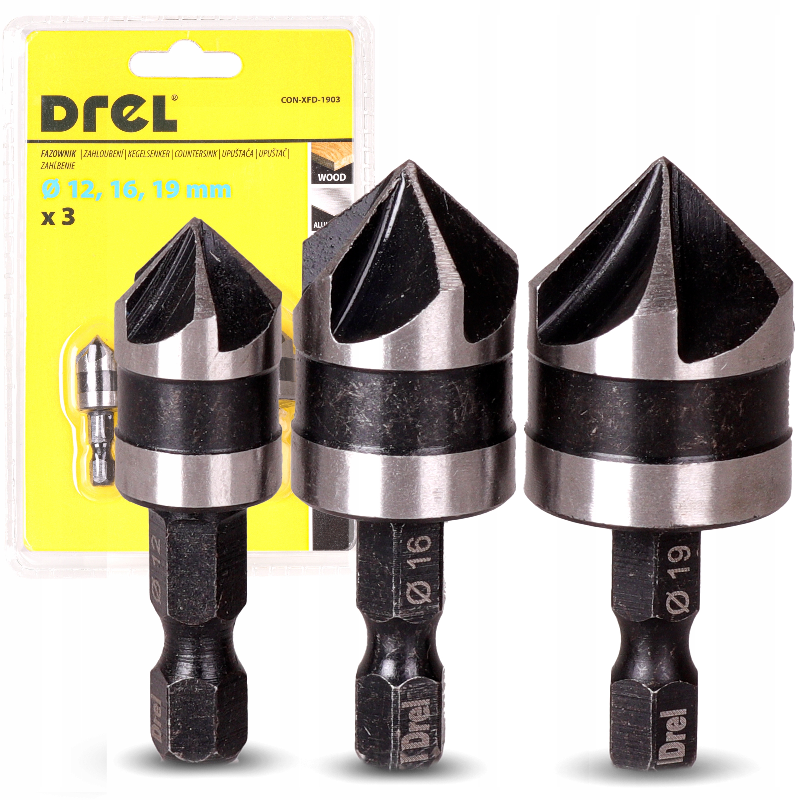 

Pogłębiacz Fazownik Stożkowy Do Metalu x3 12-19 mm