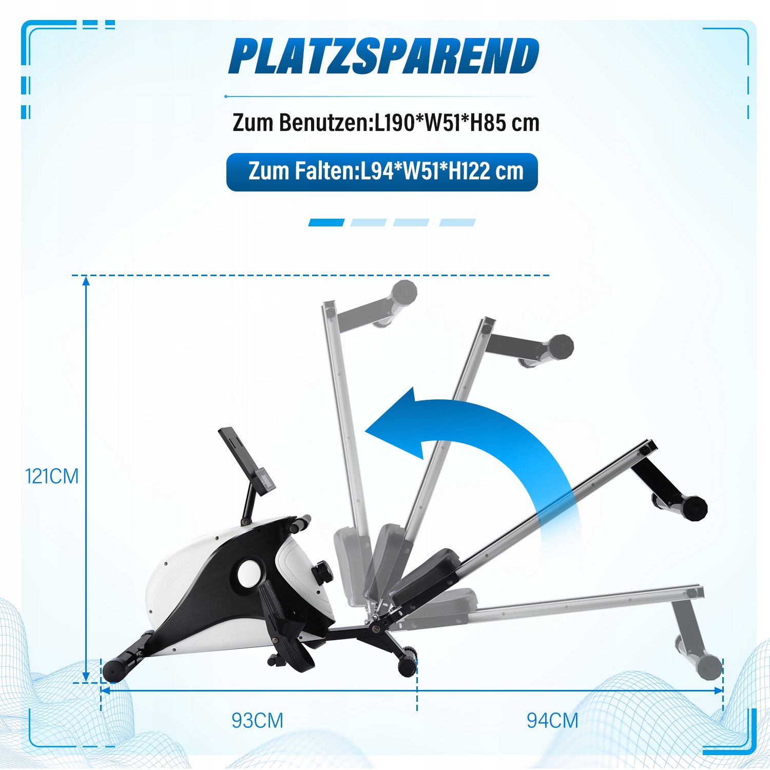 WIOŚLARZ MAGNETYCZNY składany 8 poziomów oporu Kod producenta 8832108484237