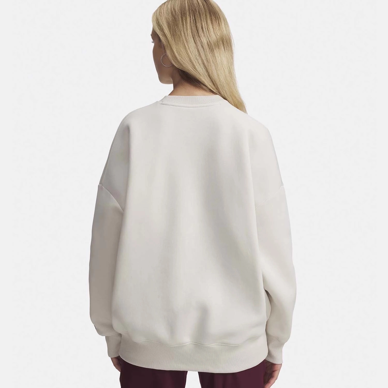 Under Armour Dámská mikina Under Armour Rival Flc Os Varsity Crew-WHT