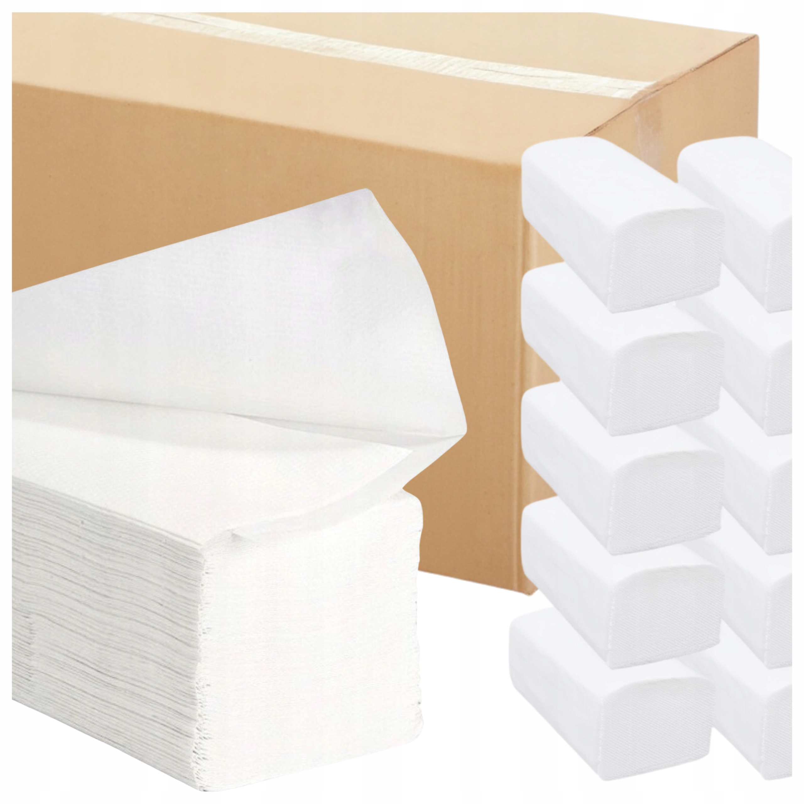 Papírové ručníky Zz V Bílé Papírové ručníky pro skládací podavač 4000