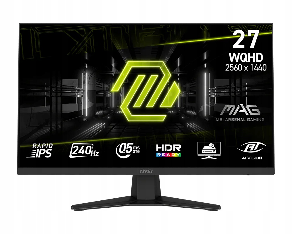 Msi Gaming monitor Mag 274QF X24 27" Rapid IPS/2560x1440 WQHD/240Hz/0,5ms/2