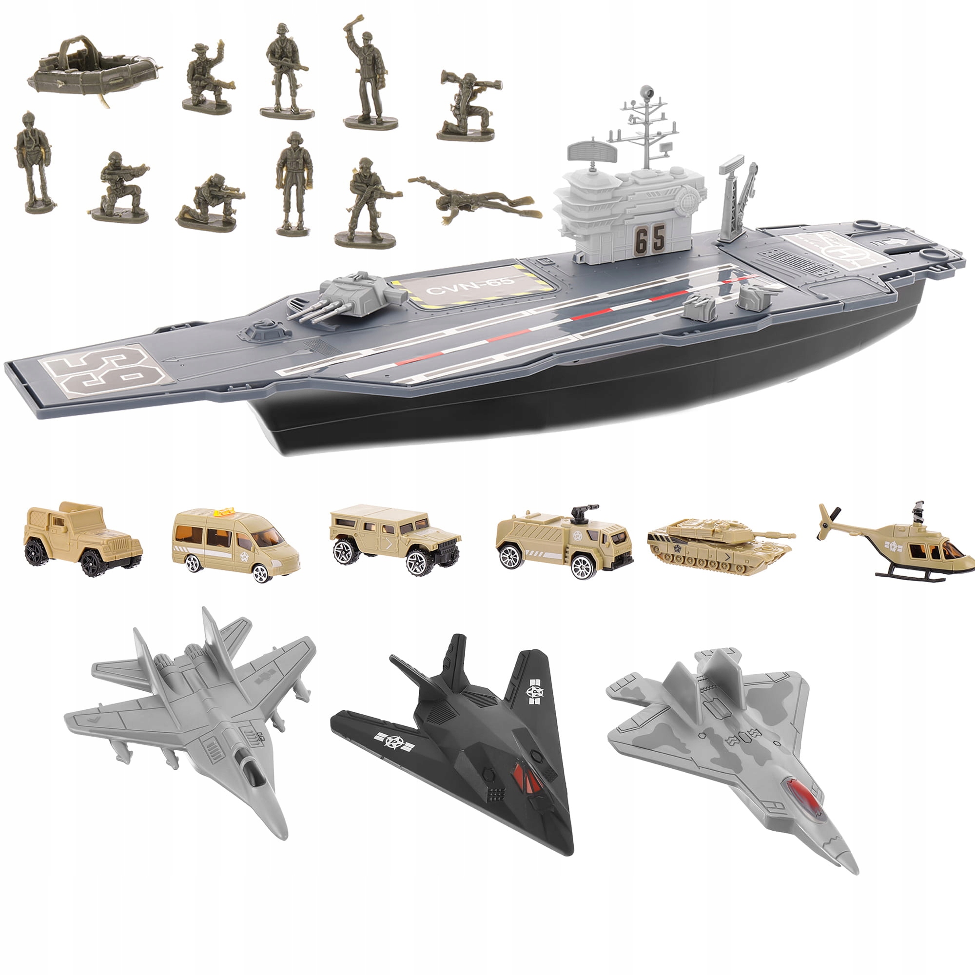 LOTNISKOWIEC STATEK WOJSKOWY SAMOLOT OKRĘT WOJENNY MYŚLIWIEC