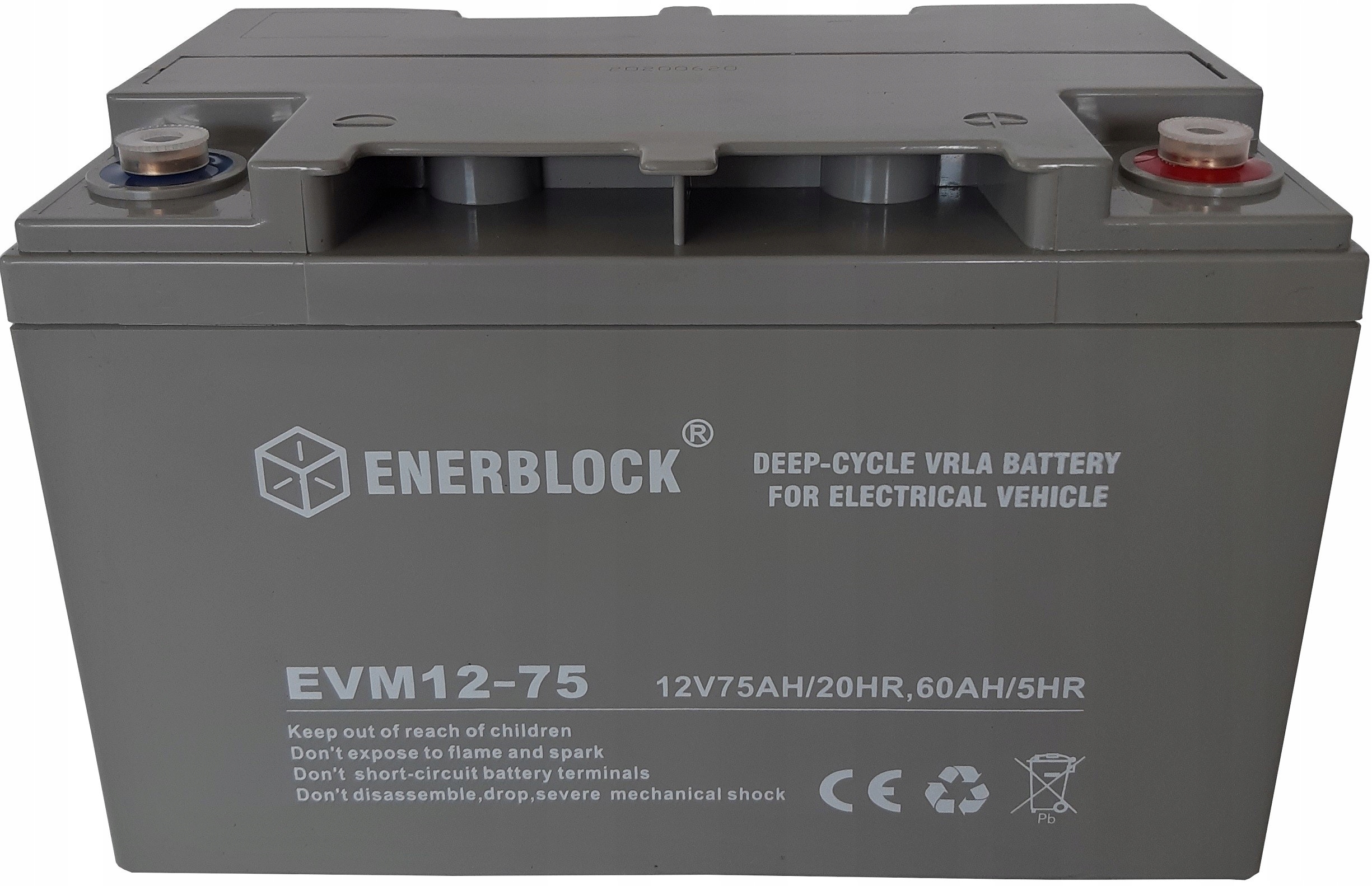 VRLA AGM DEEP-CYCLE AKKUMULÁTOR 12V 75Ah, CIKLUSOS HASZNÁLATRA | MEGERŐSÍTETT