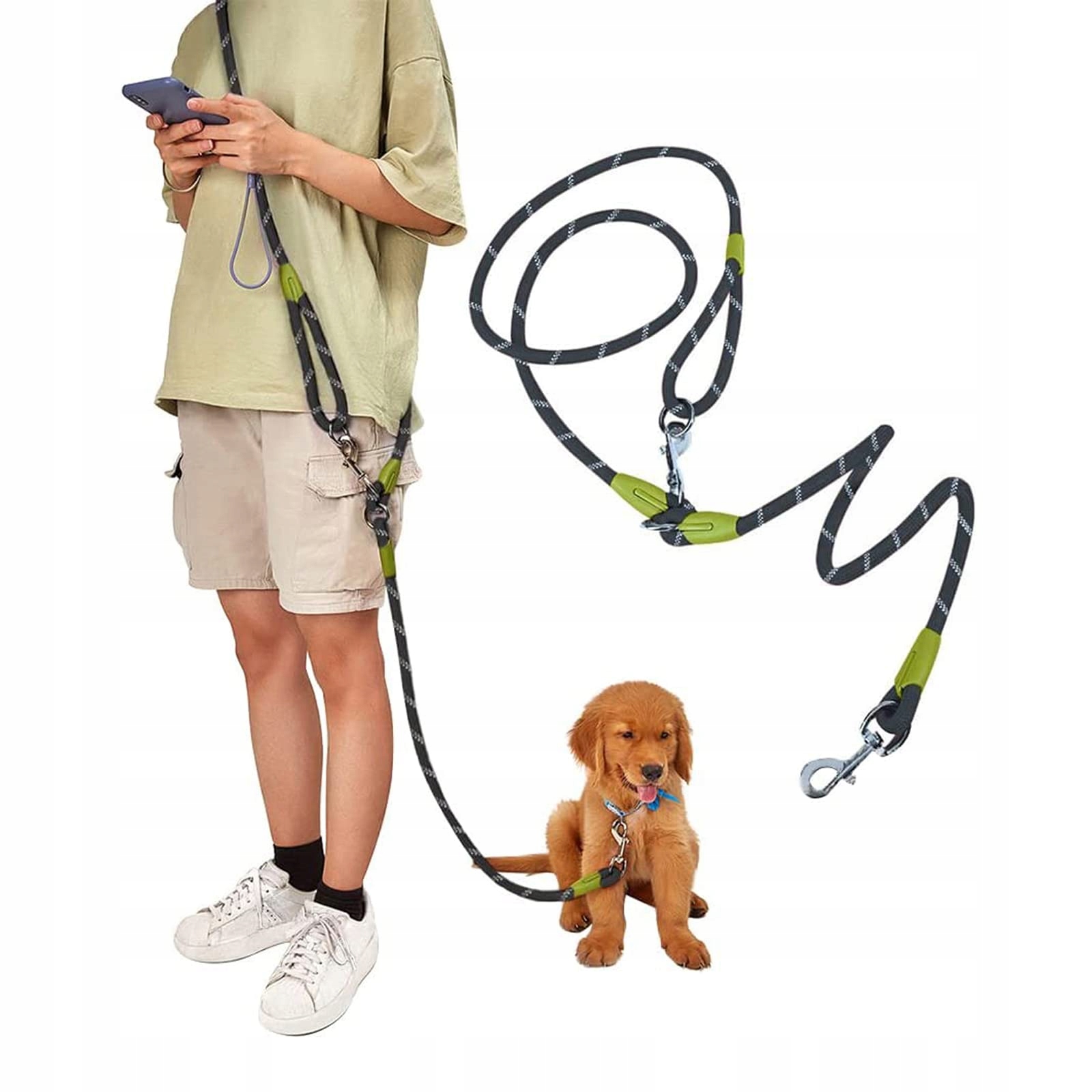 Pro běhání Vodítko pro psy 220 cm Odrazová pro velké středně malé psy