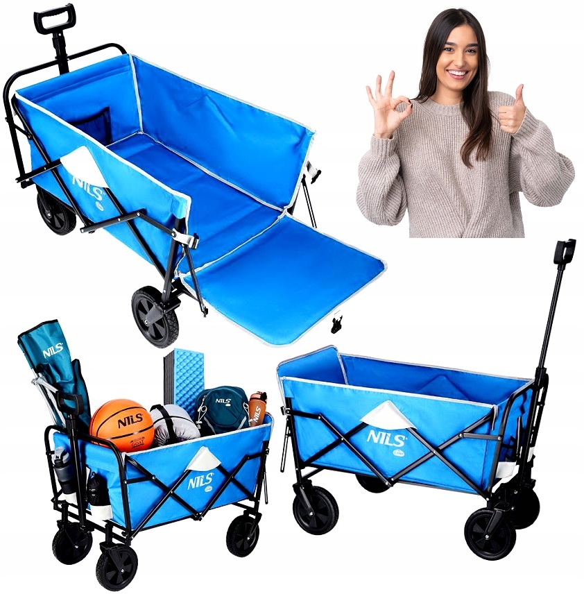 Wózek Ogrodowy Plażowy Transportowy Przyczepka 125L