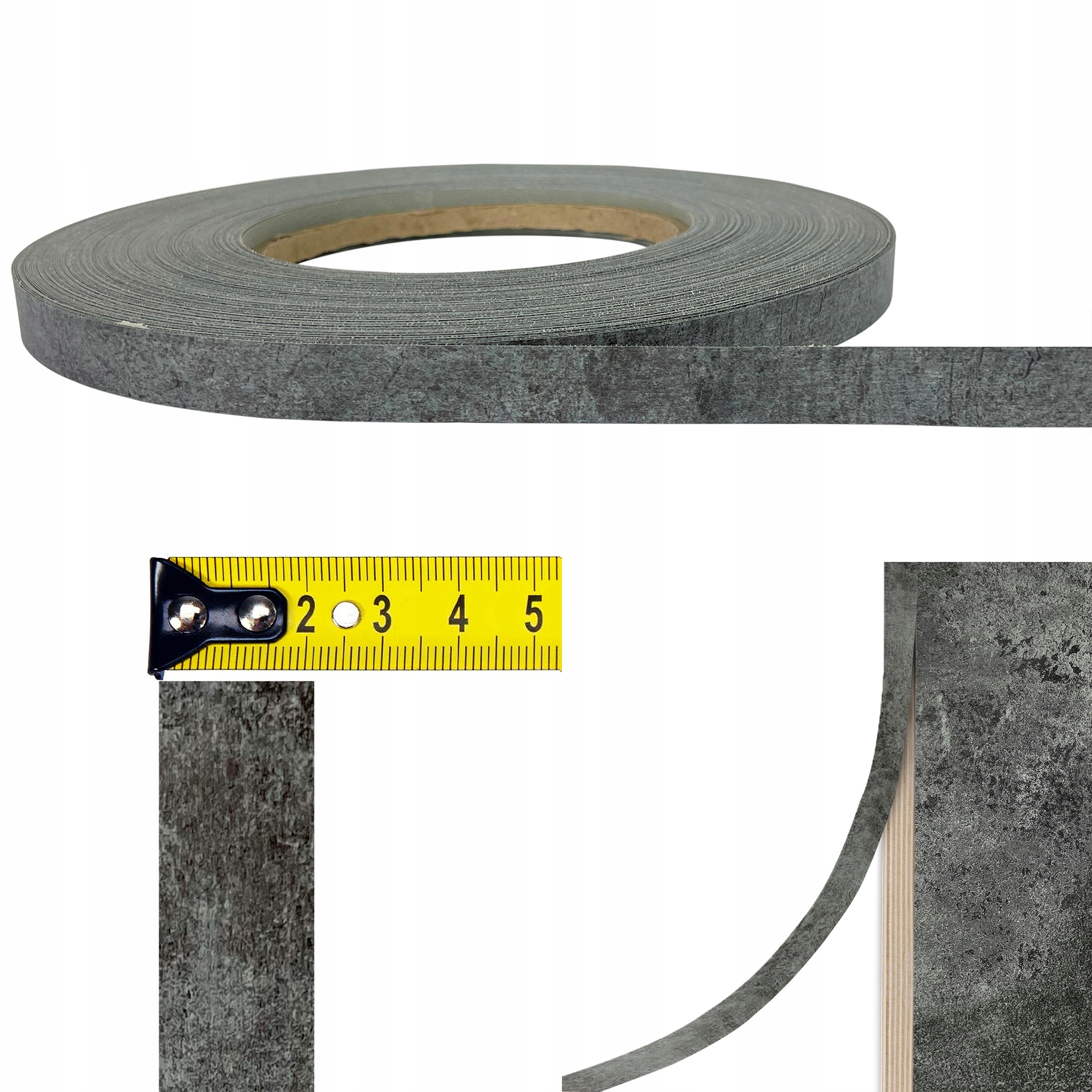 Páska s lepidlem na okraji nábytku Obruba nábytku napodobující beton Šířka 21 mm