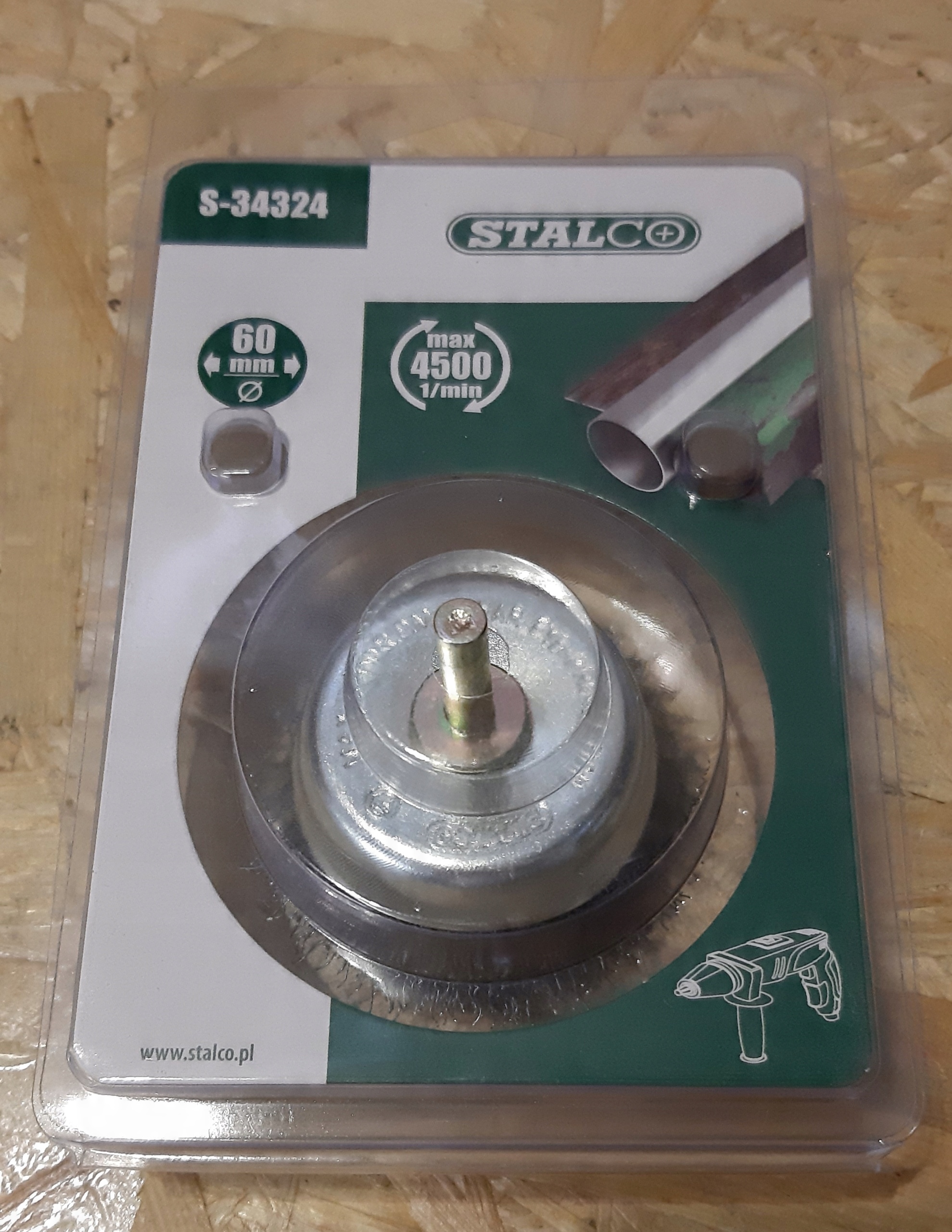 

Szczotka czołowa 60 mm Stalco trzpień 6 mm