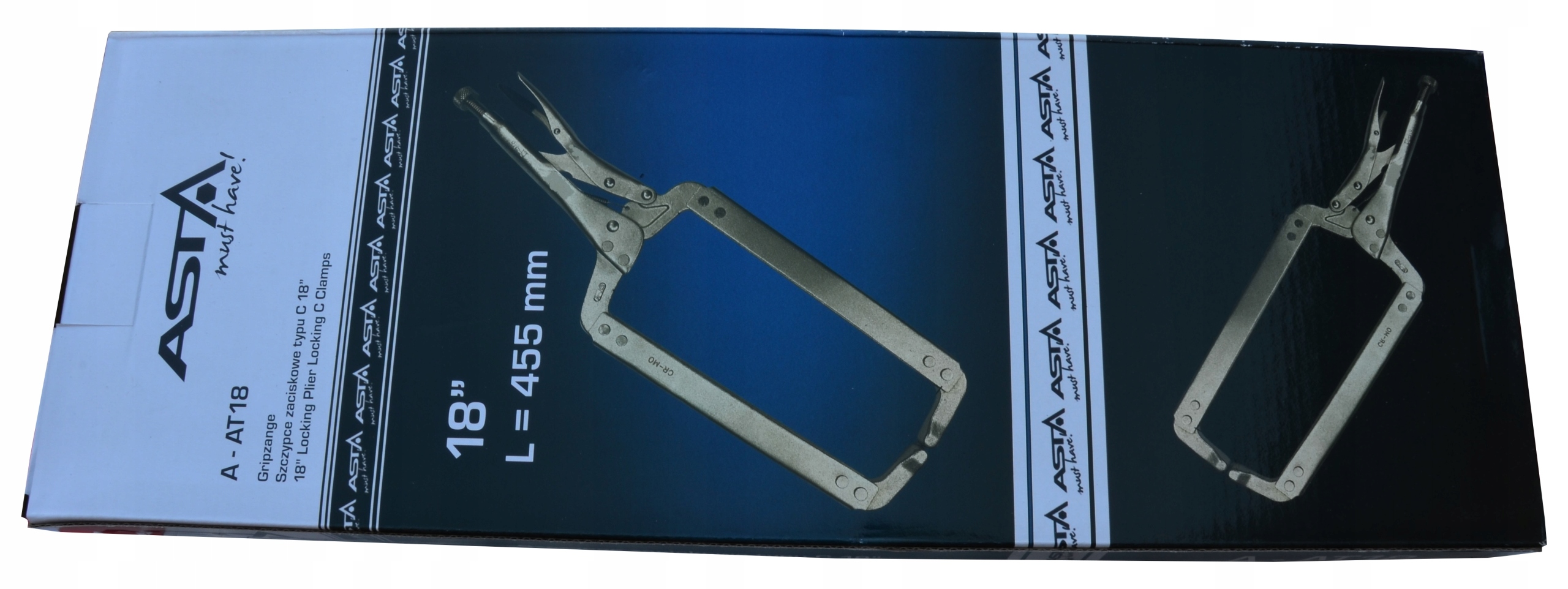 SZCZYPCE SPAWALNICZE ZACISKOWE TYP C 455MM ASTA EAN 5903246520330