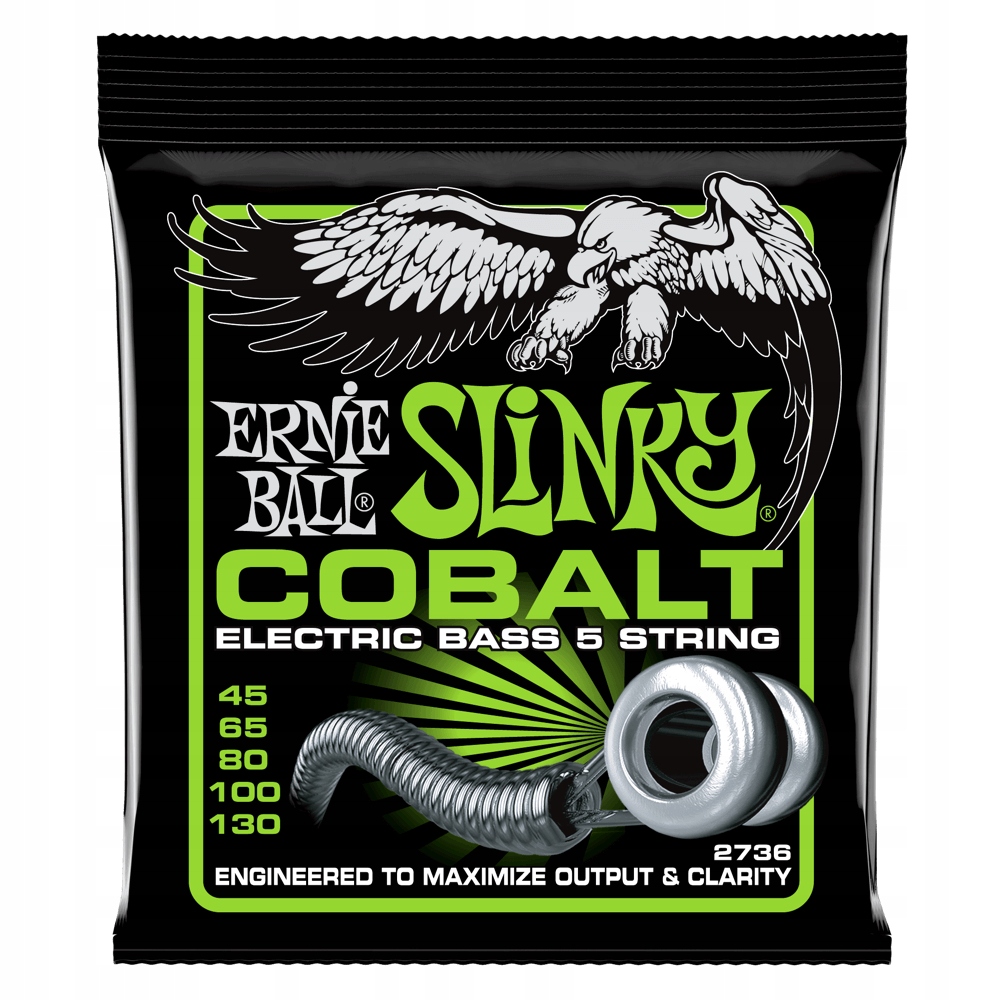 Struny Ernie Ball 2736 Slinky Cobalt (45-130) 5strunné