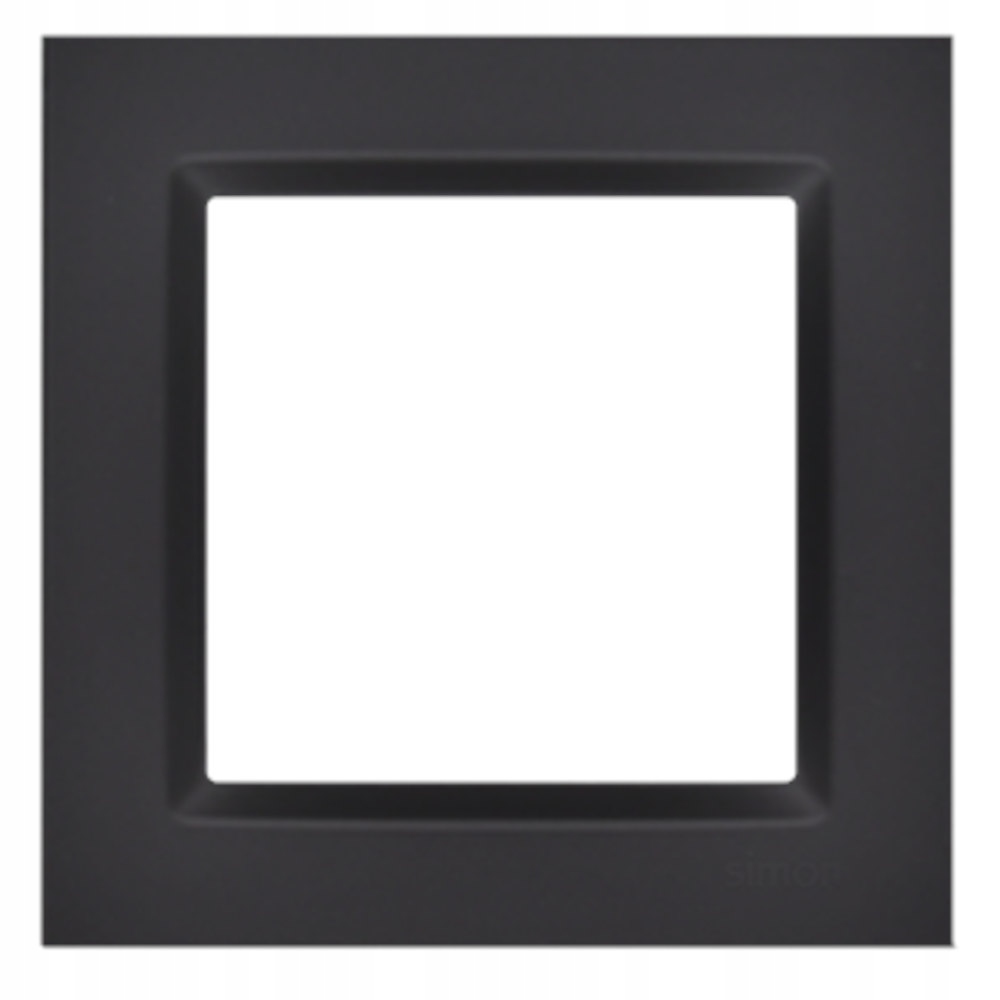Simon 10 RAMKA JEDNOKROTNA czarny mat CR1/49