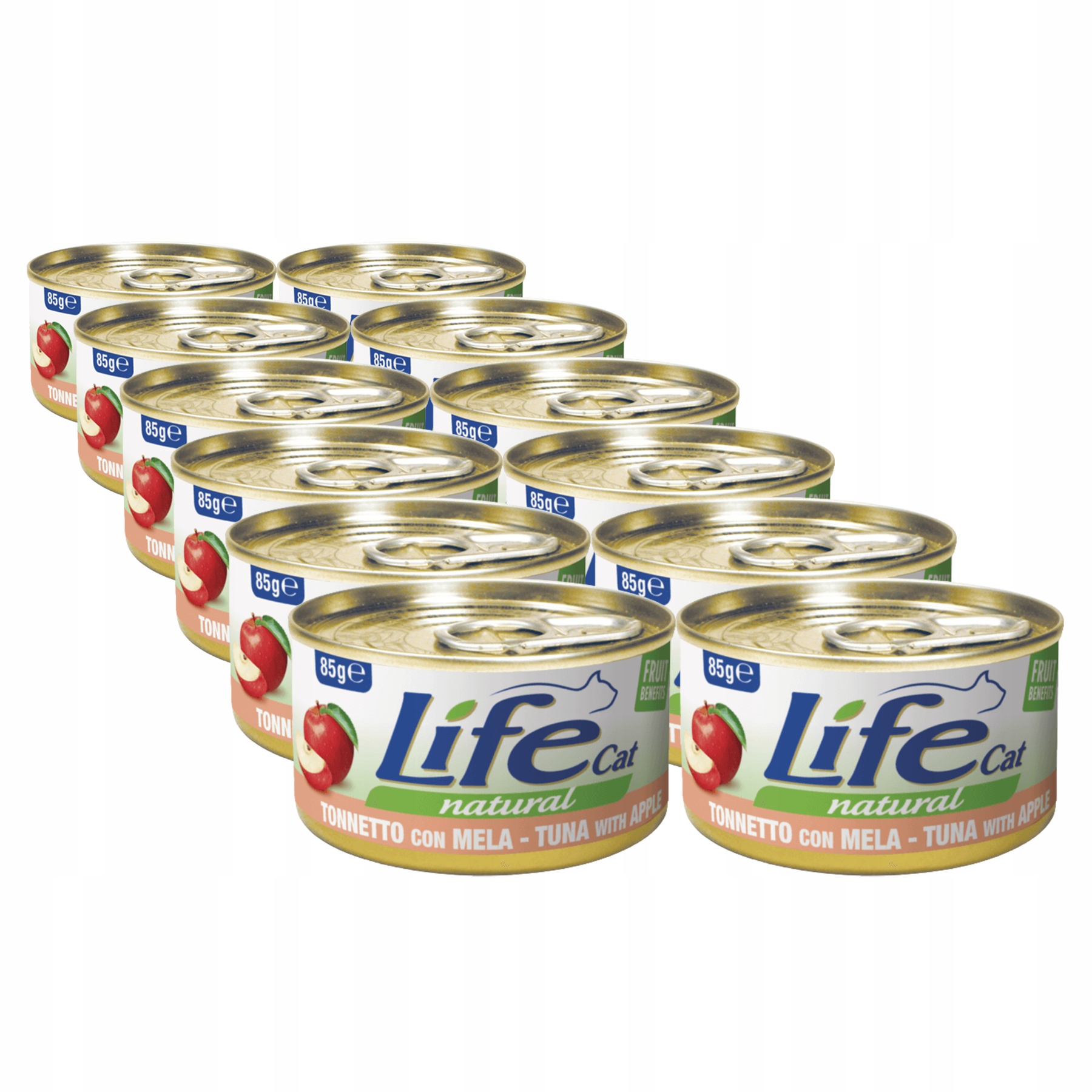 Life Cat Natural Krmivo pro kočky konzerva Set 12x85 g tuňák jablko