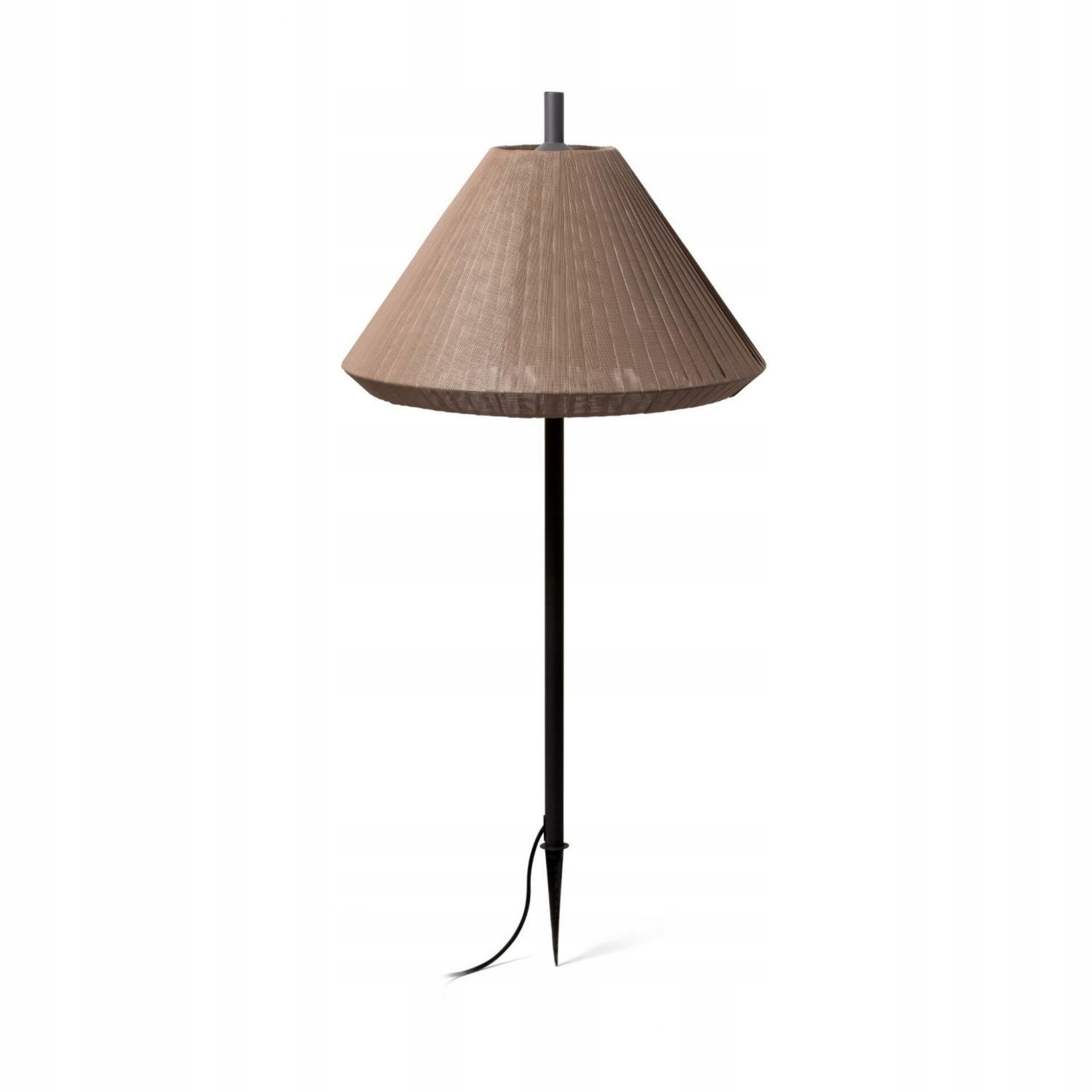 Faro Saigon vonkajšia lampa so zápichom, šedá/hnedá, IP65, E27, 137 cm