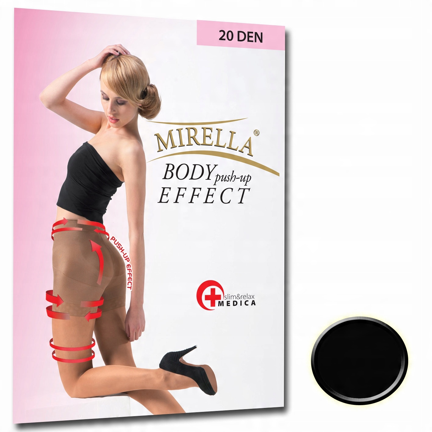 

Mirella Rajstopy Push-up 20den slim 3/L Nero