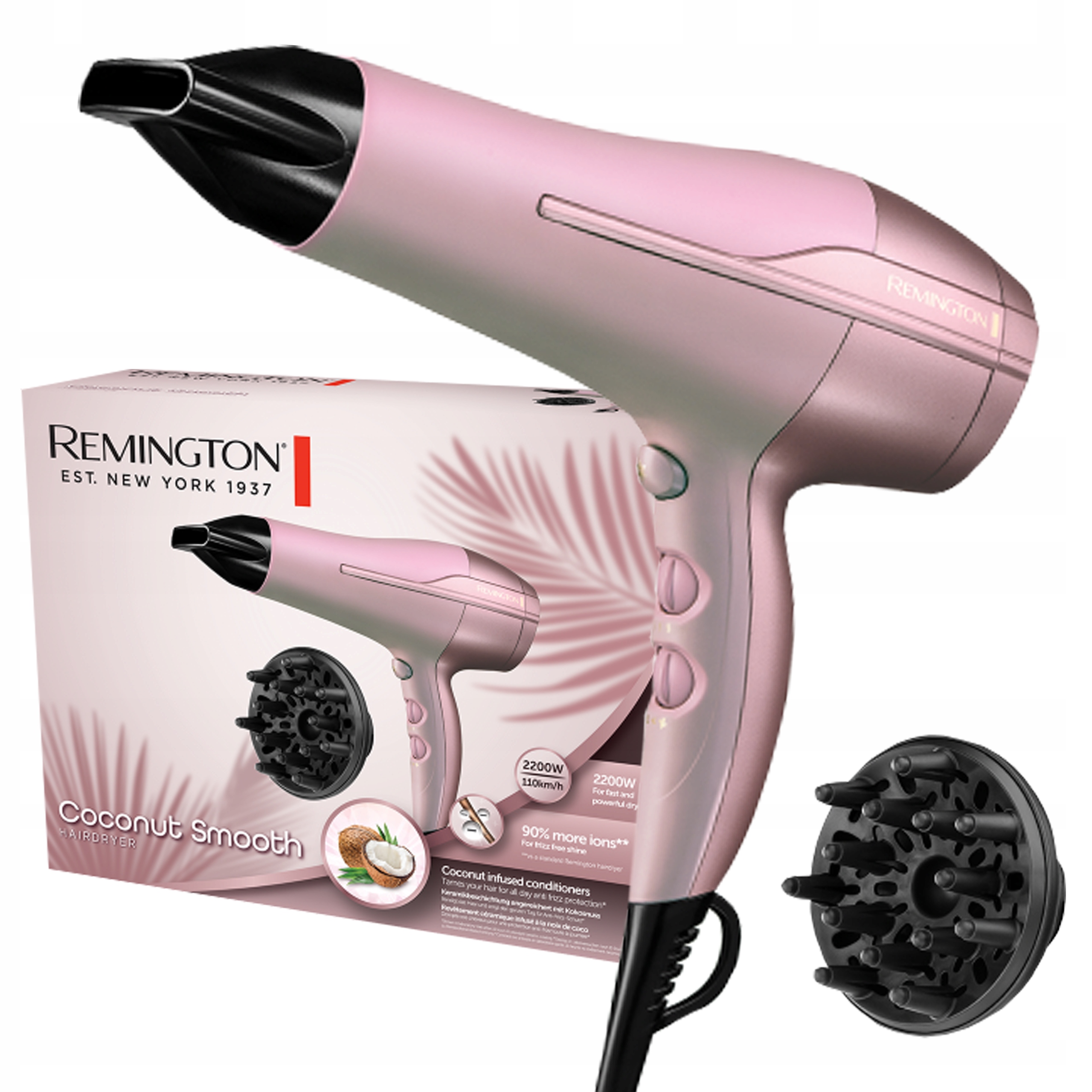 

Suszarka do włosów Remington D5901 Coconut Smooth