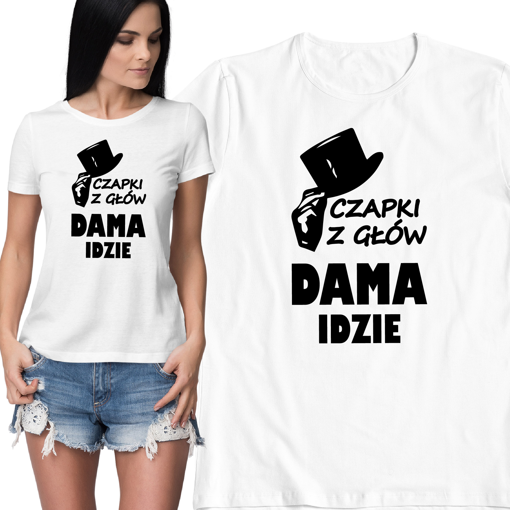 

Koszulka Tshirt Prezent Dzień Kobiet Dama Idzie