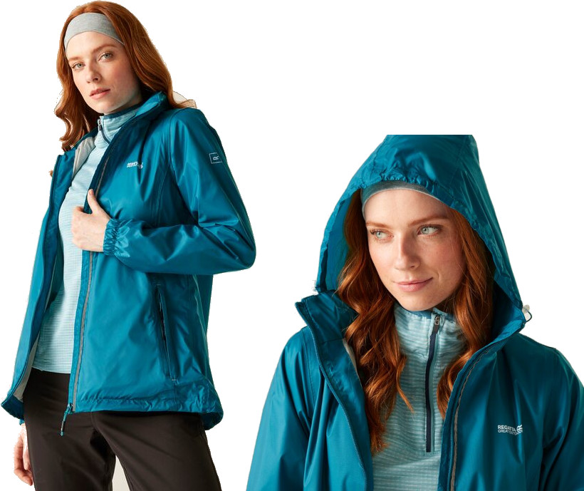 Damska kurtka przeciwdeszczowa z kapturem Regatta RWW304 C5M XXL