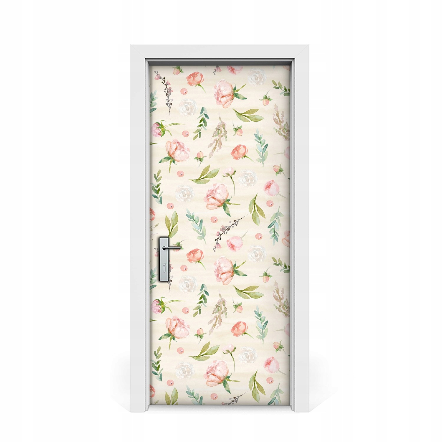 

Naklejka na drzwi okleina Kwiaty pastele 85x205