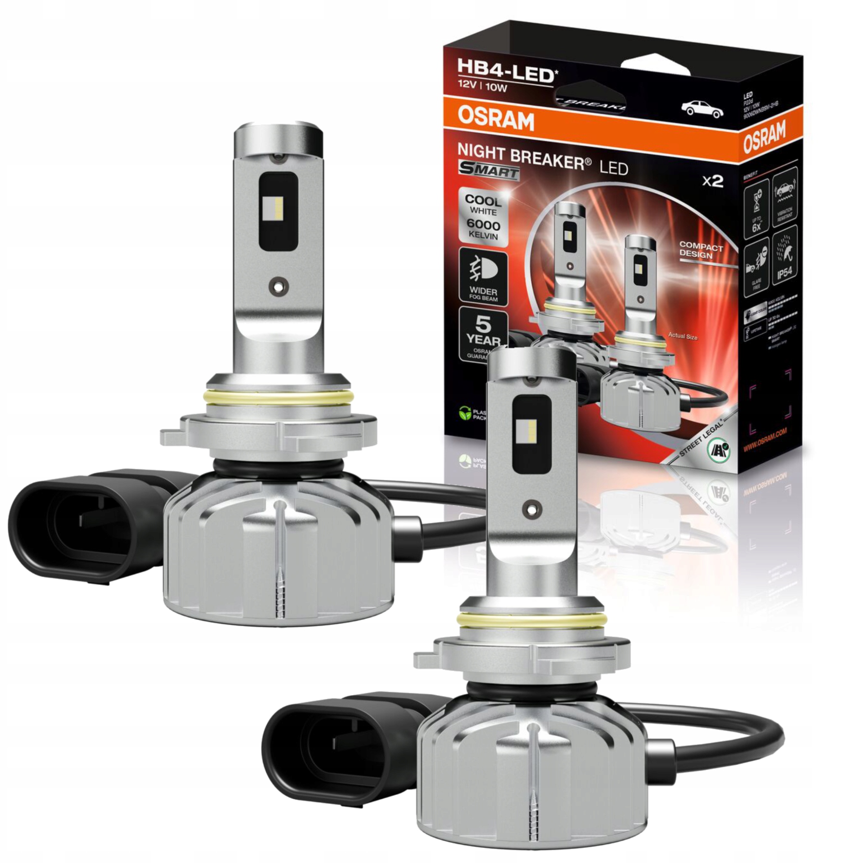 Osram Led protihmlové žiarovky Night Breaker Smart HB4 12V