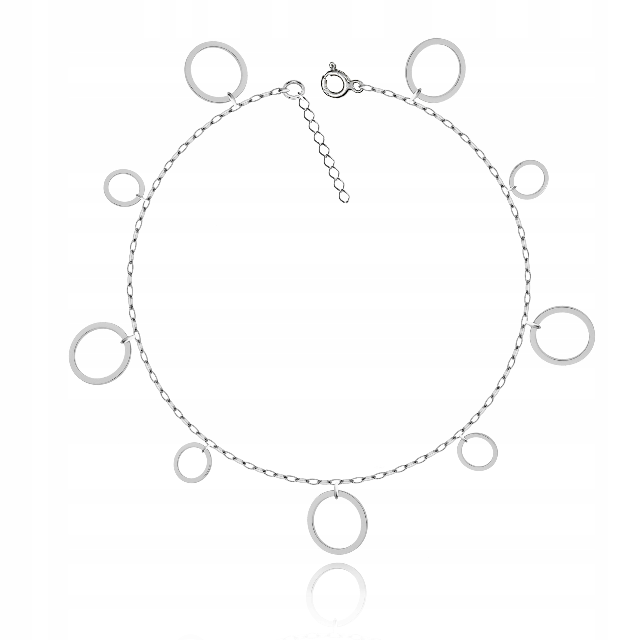 

Srebrna Bransoletka Boho Kółko Ring srebro 925