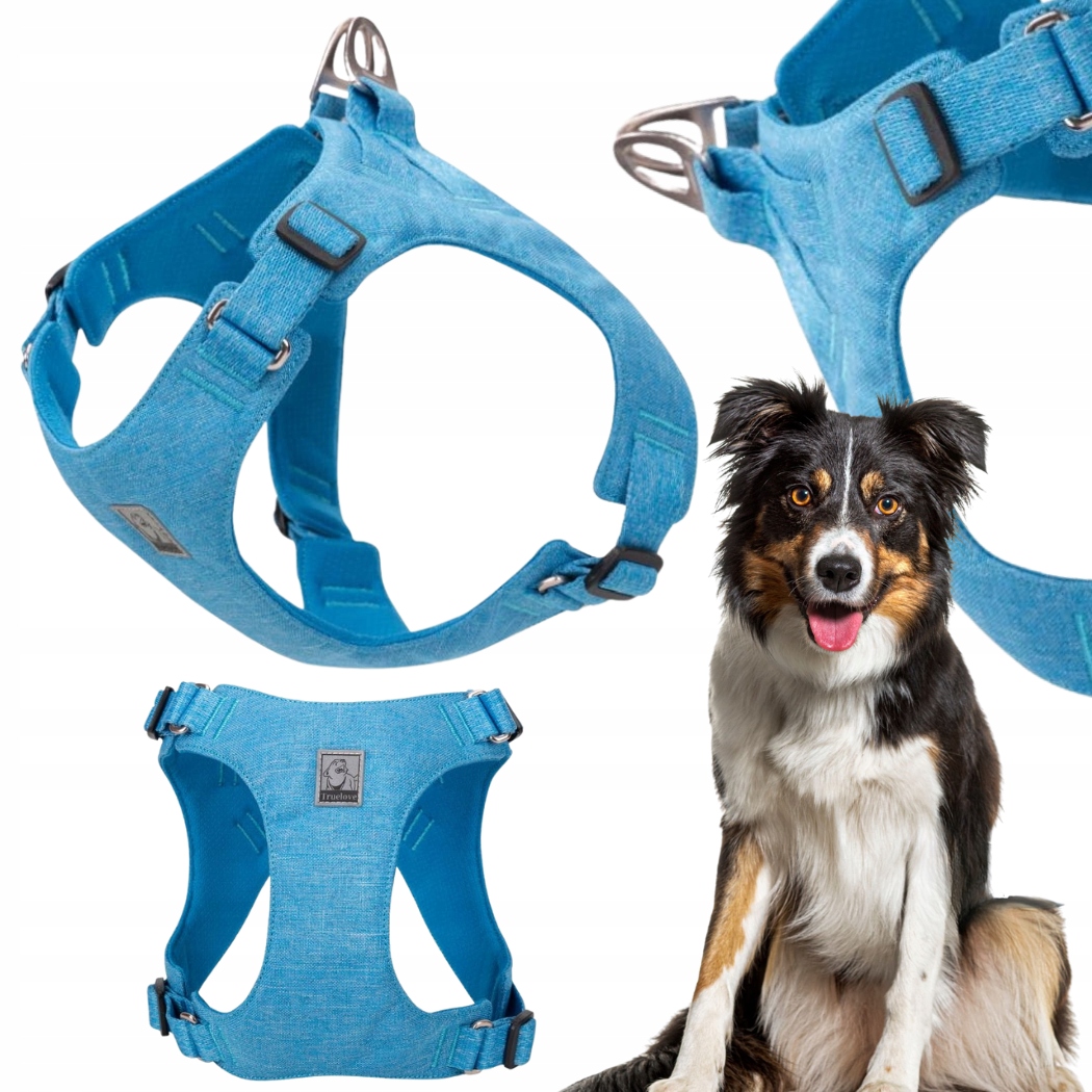 Levně Postroj Pro Psa Ultralehký, Jemný Truelove Wings Eco Modrý XL