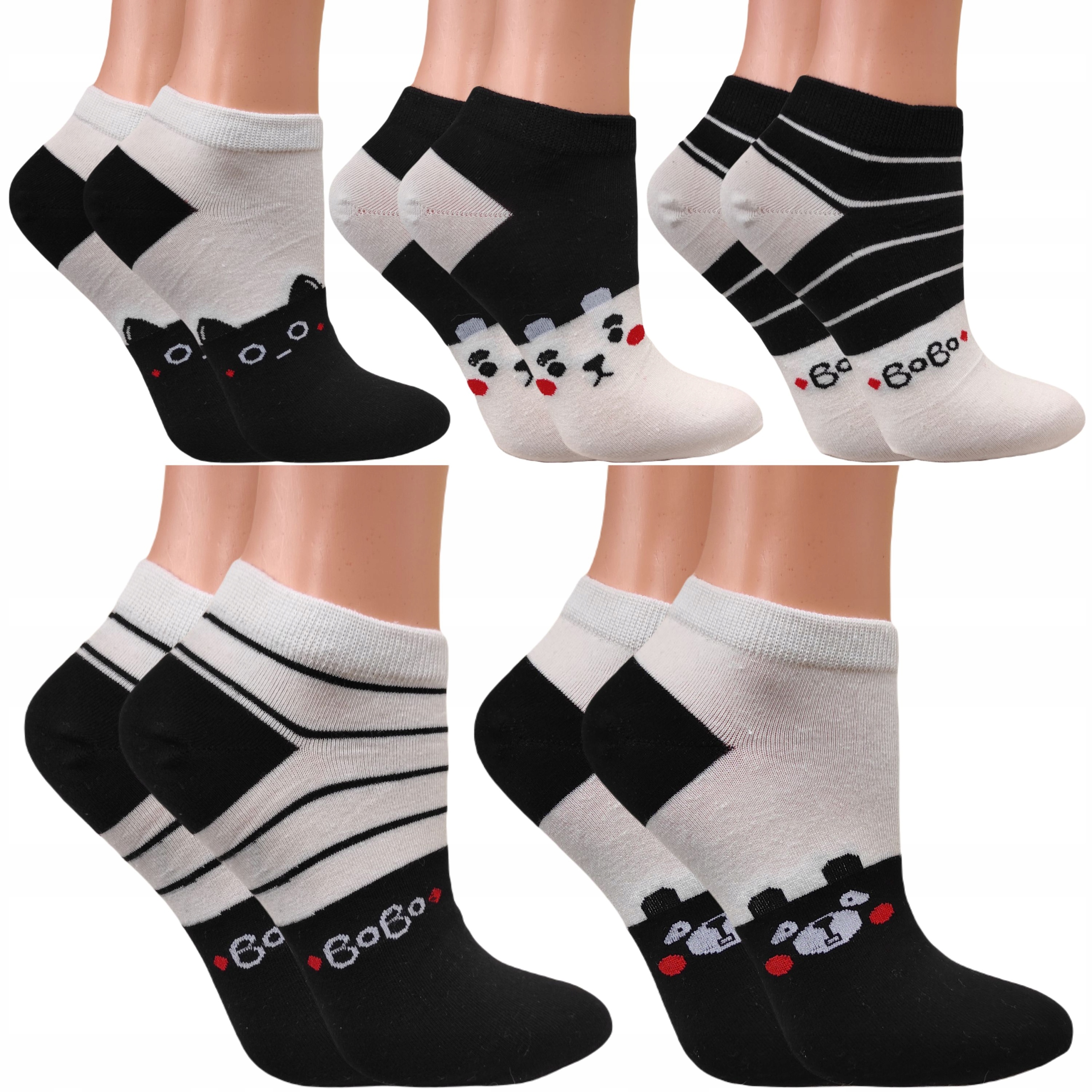 

5x Skarpety Damskie Skarpetki Stopki Bawełniane