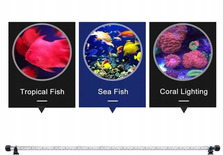 Levně Lampa do akvária světelný paprsek bílá a modrá 110 112 cm