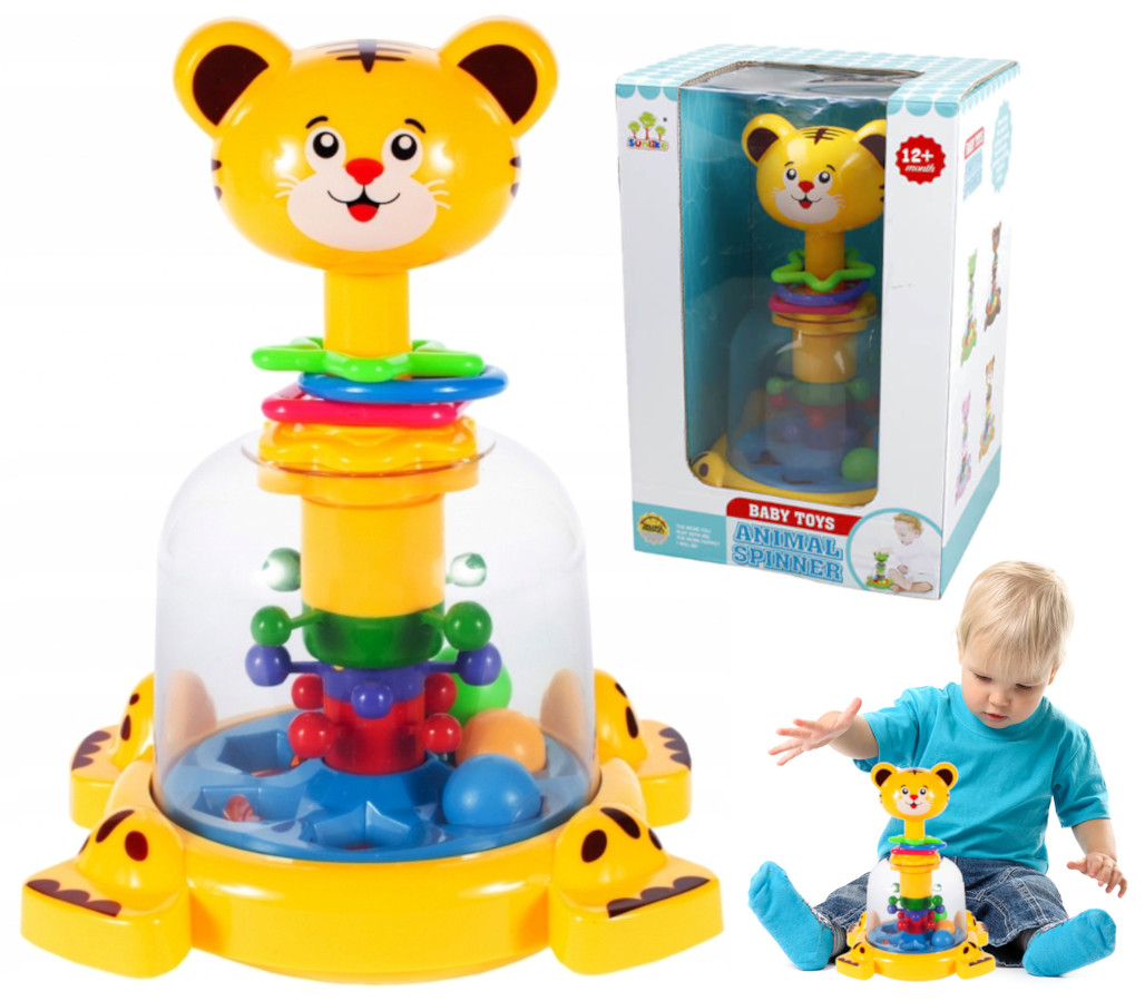 Kolorowy BĄCZEK TYGRYSEK z Kuleczkami Karuzela