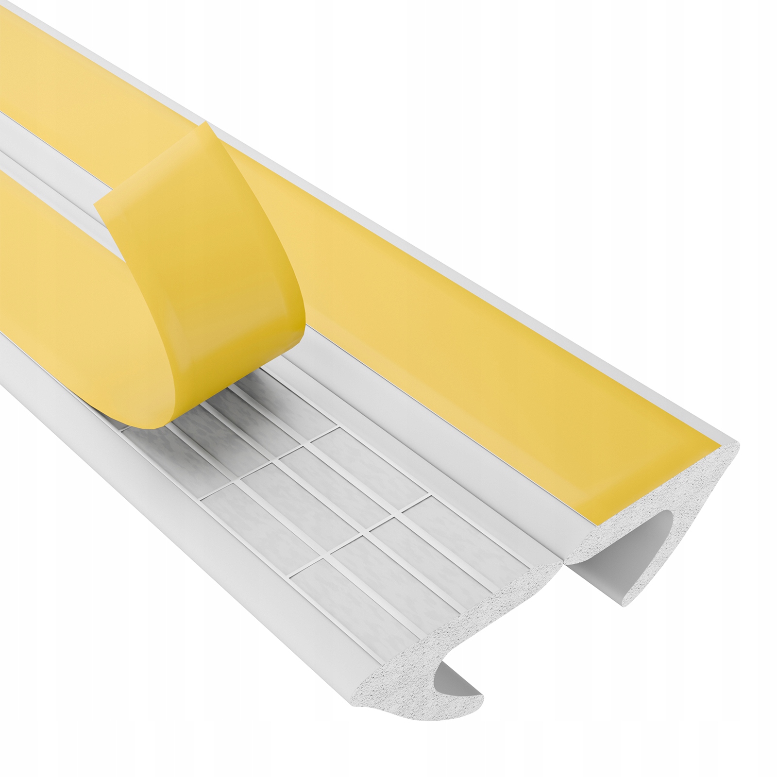 Těsnění do okenních dveří Samolepicí Tlumící bílá Typ V 9x7 mm 100 m