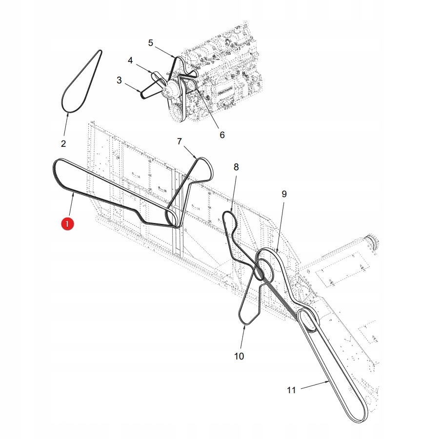 Pasek klinowy MF Fendt 0323448 Gates Producent czesci Gates