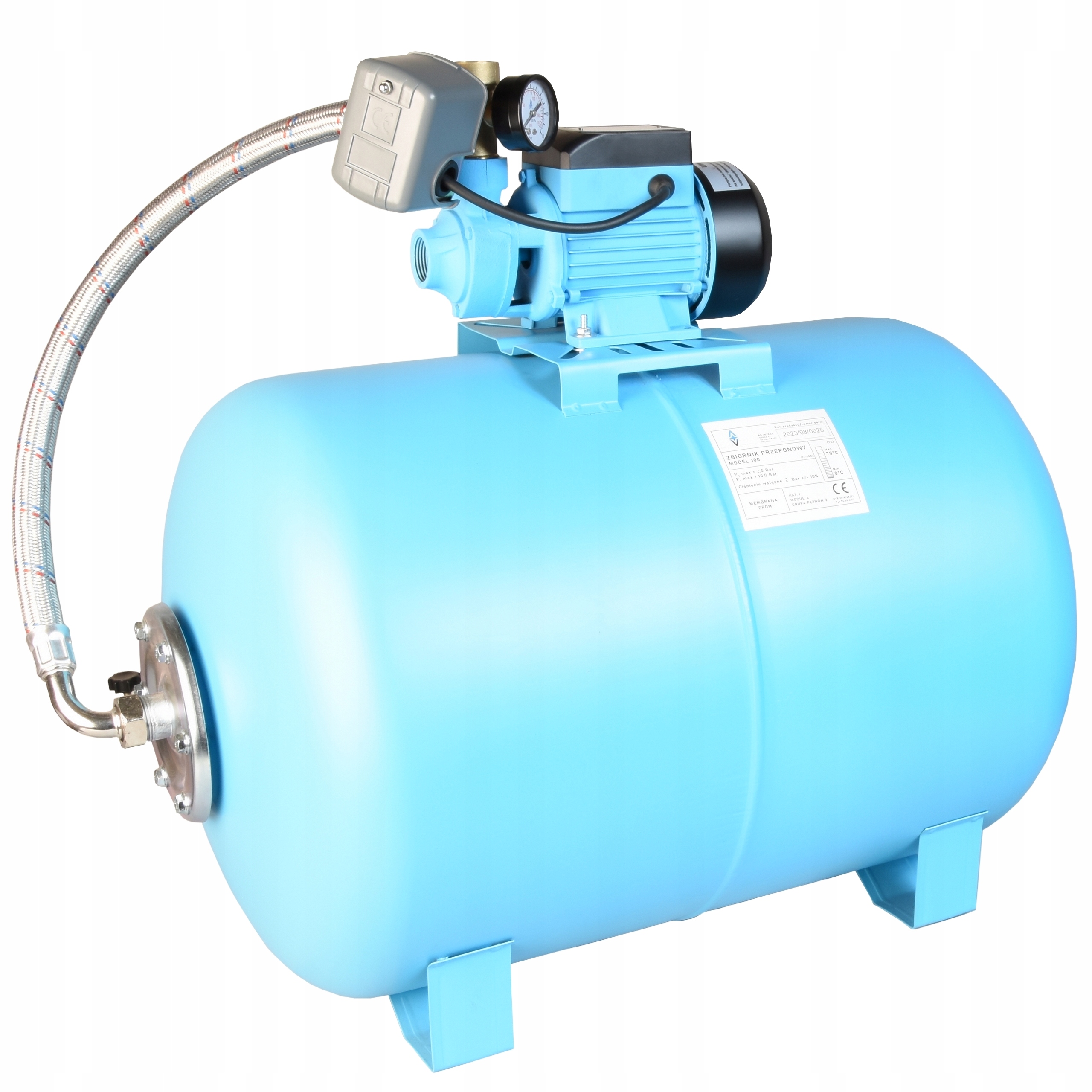 Hydrofor 100 L Nádrž Na Vodu Hydroforová Pumpa Qb 60 Kompletná Sada 2100 L/h