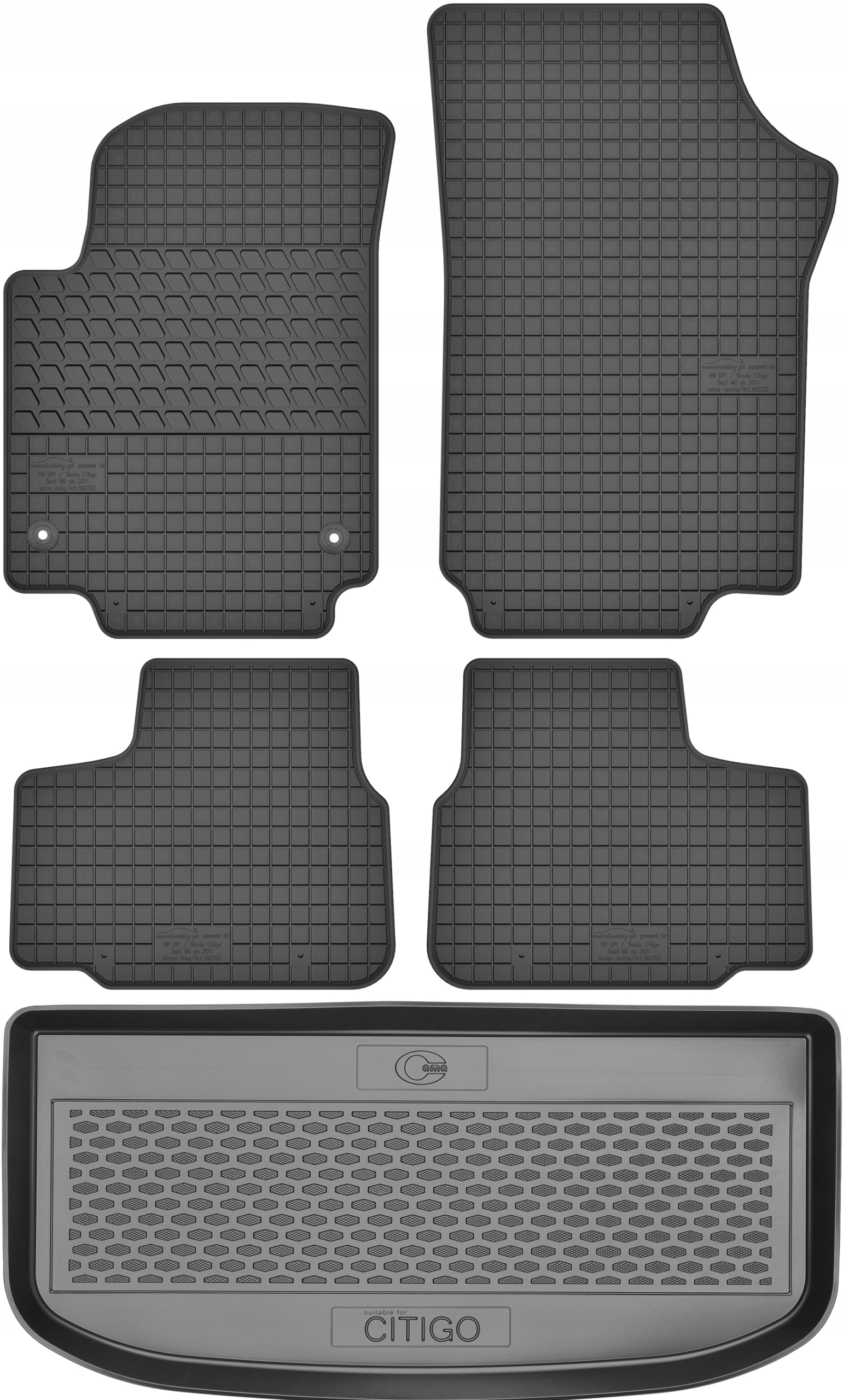 Škoda Citigo Hatchback 2012-2019 Koberce rohož